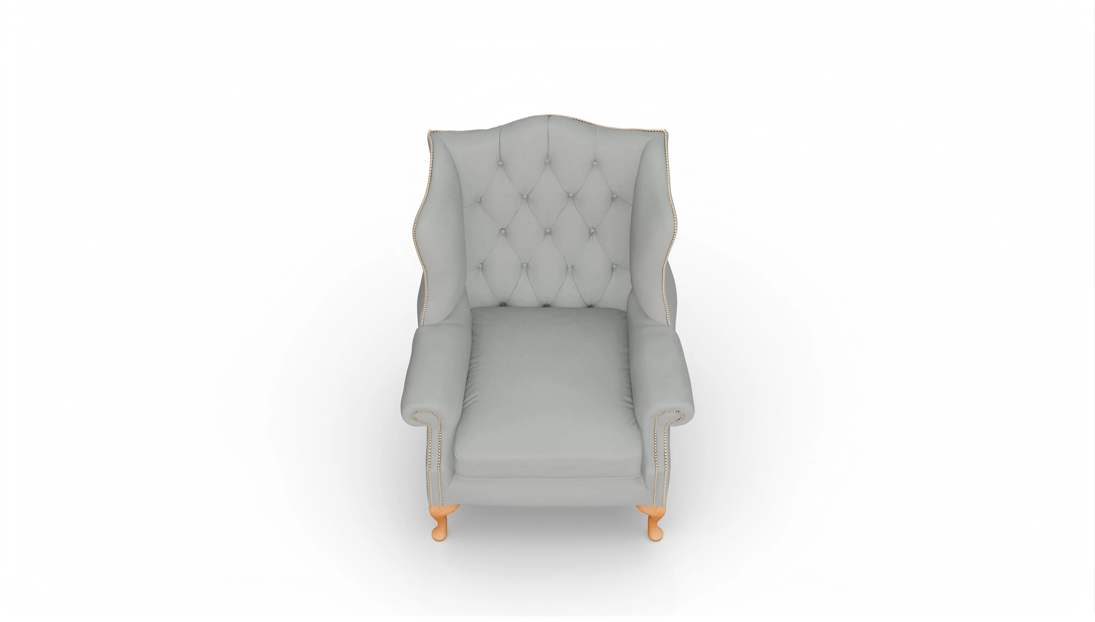 Ansicht des Produktes Wickham Sessel in Leder grau