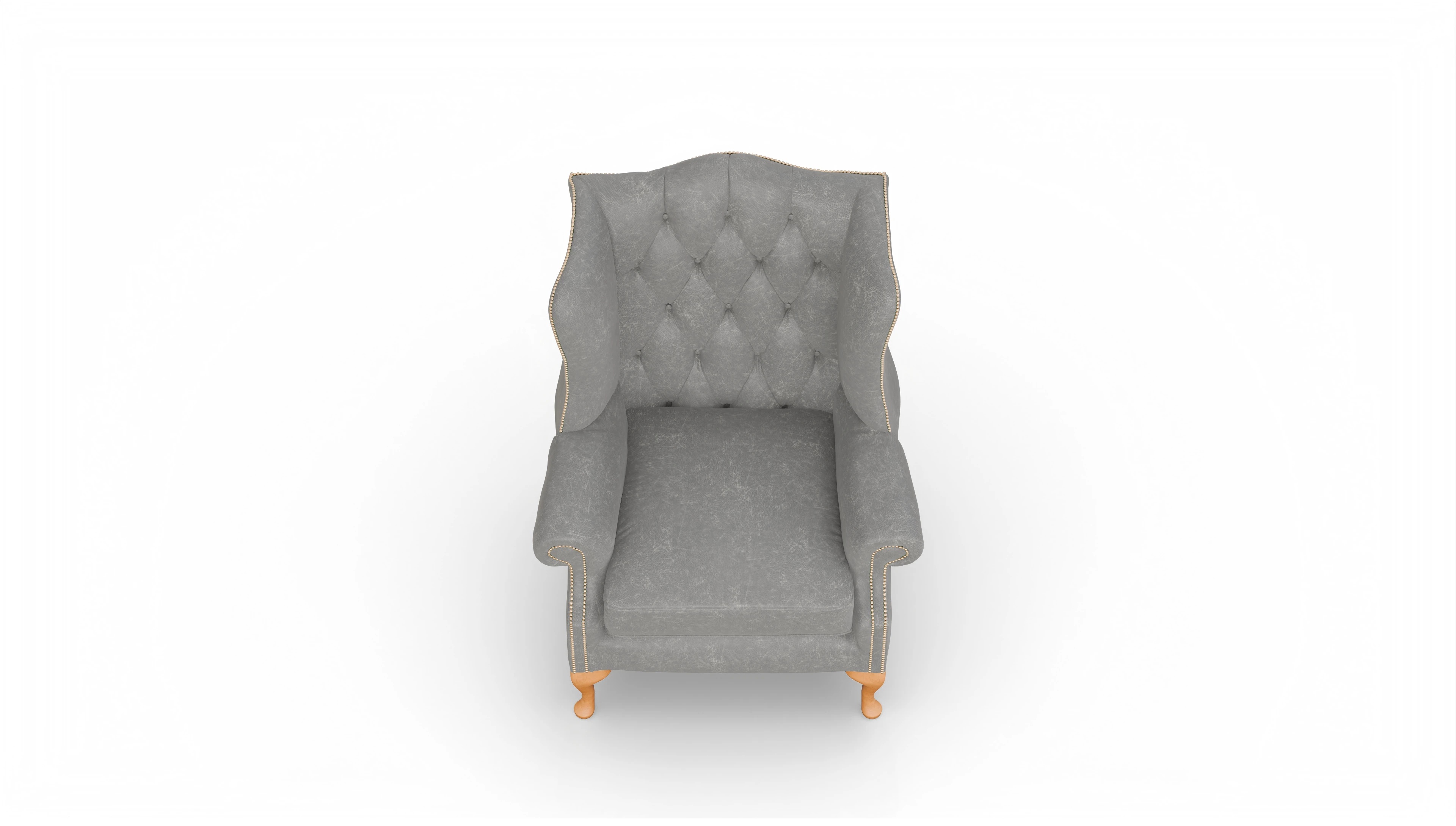 Ansicht des Produktes Wickham Sessel in Leder grau
