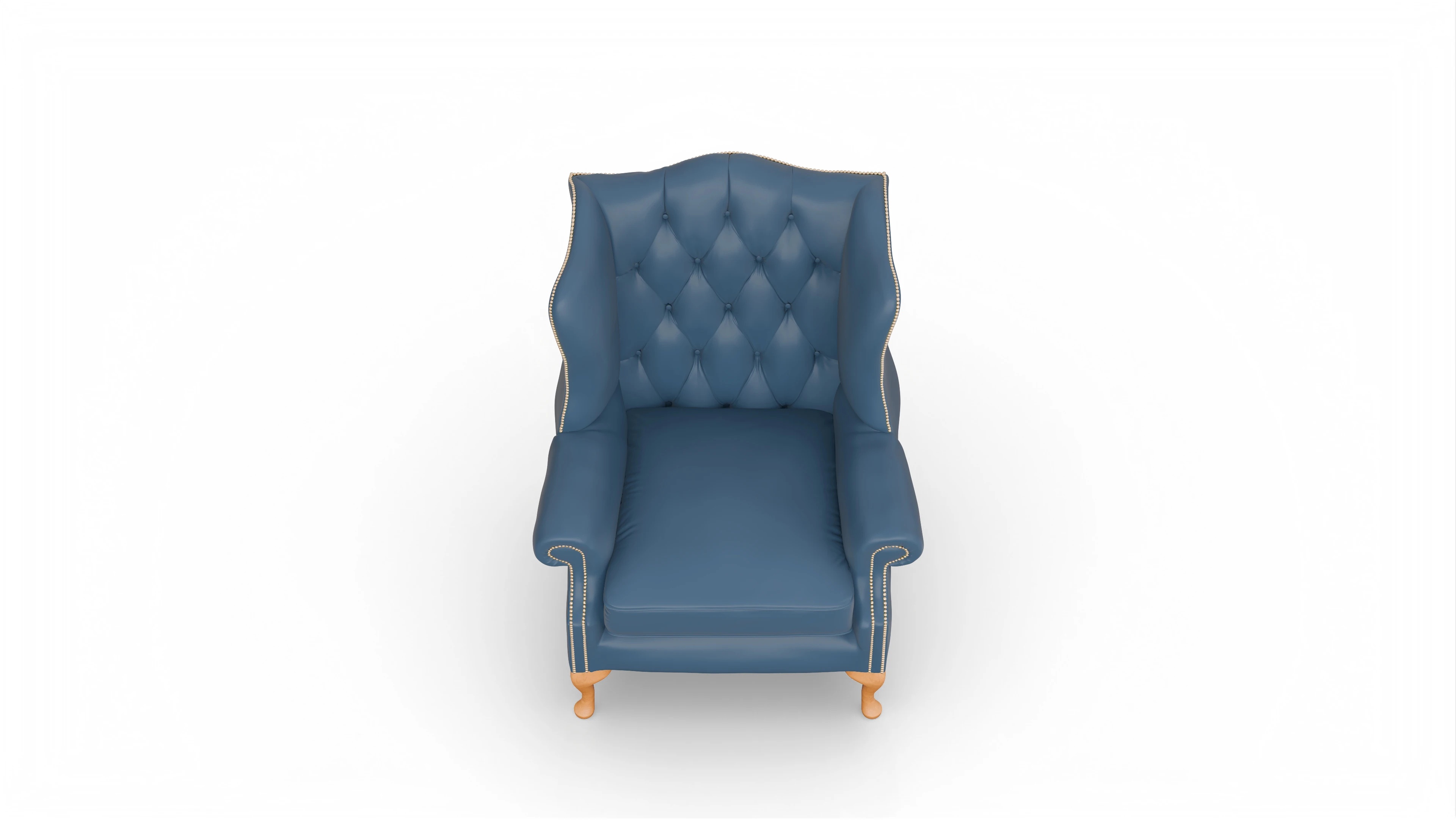 Ansicht des Produktes Wickham Sessel in Leder blau