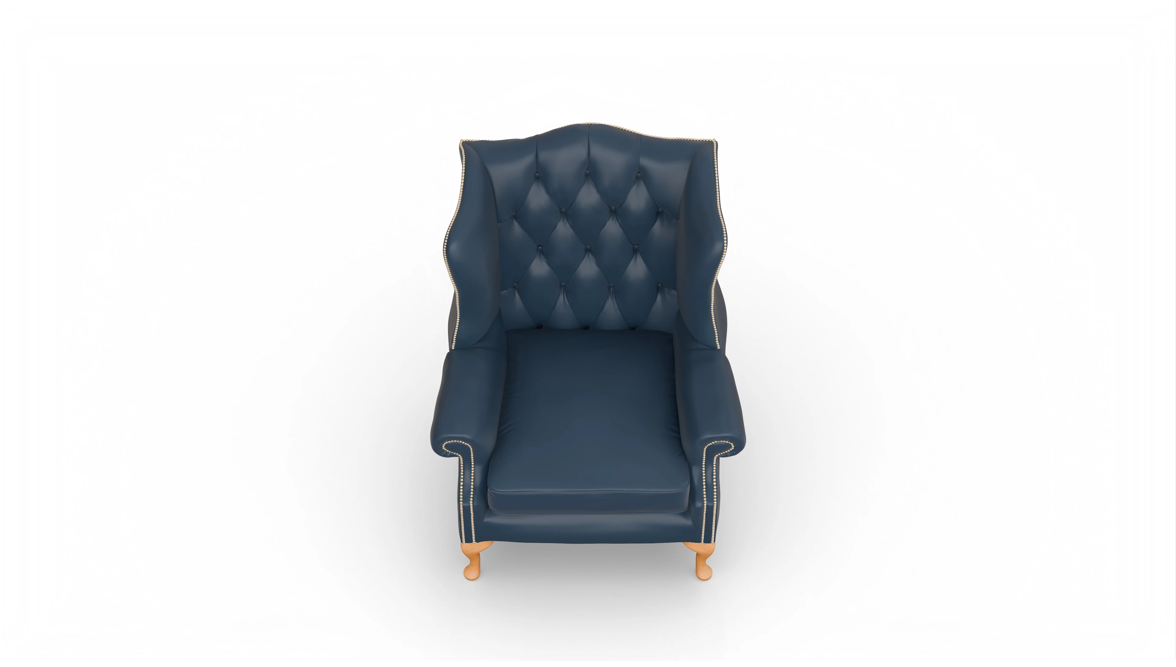Ansicht des Produktes Wickham Sessel in Leder blau