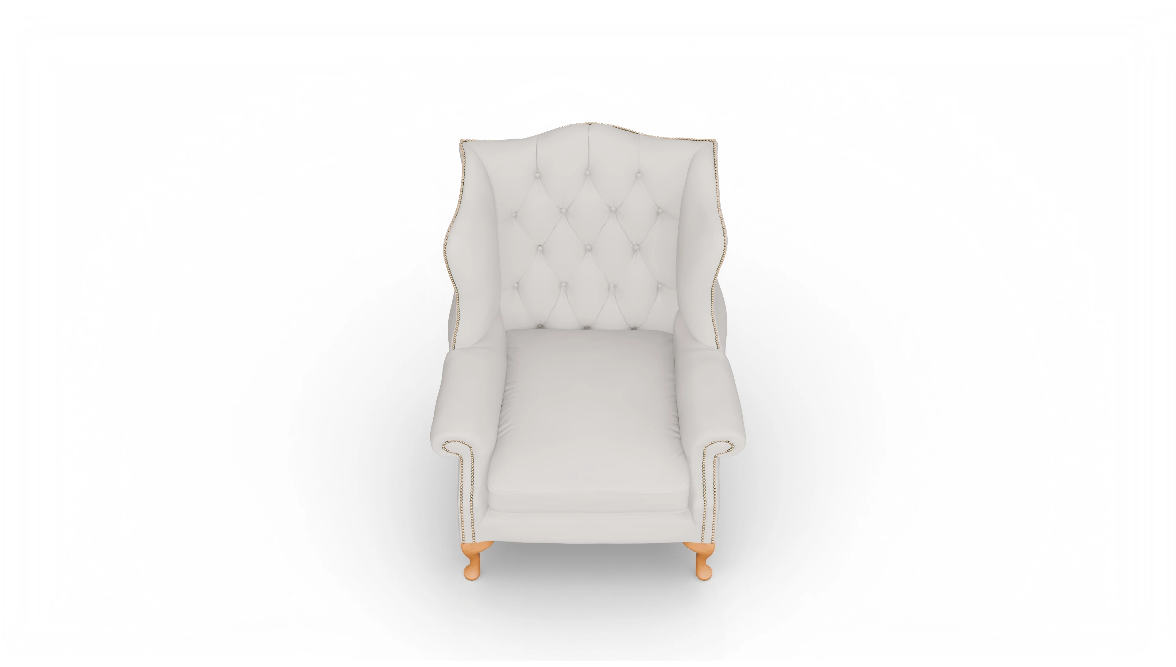 Ansicht des Produktes Wickham Sessel in Leder weiß