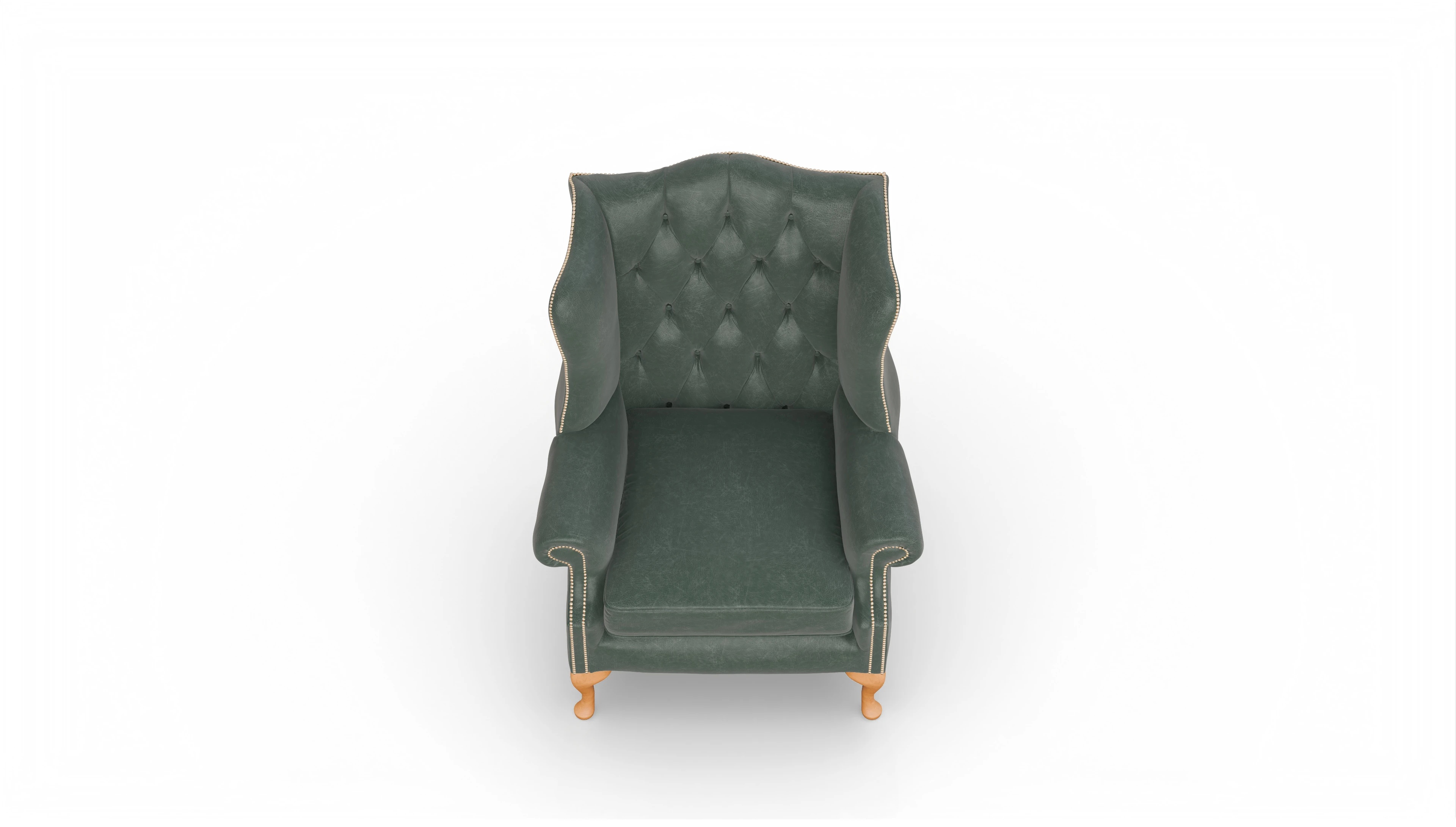 Ansicht des Produktes Wickham Sessel in Leder grün