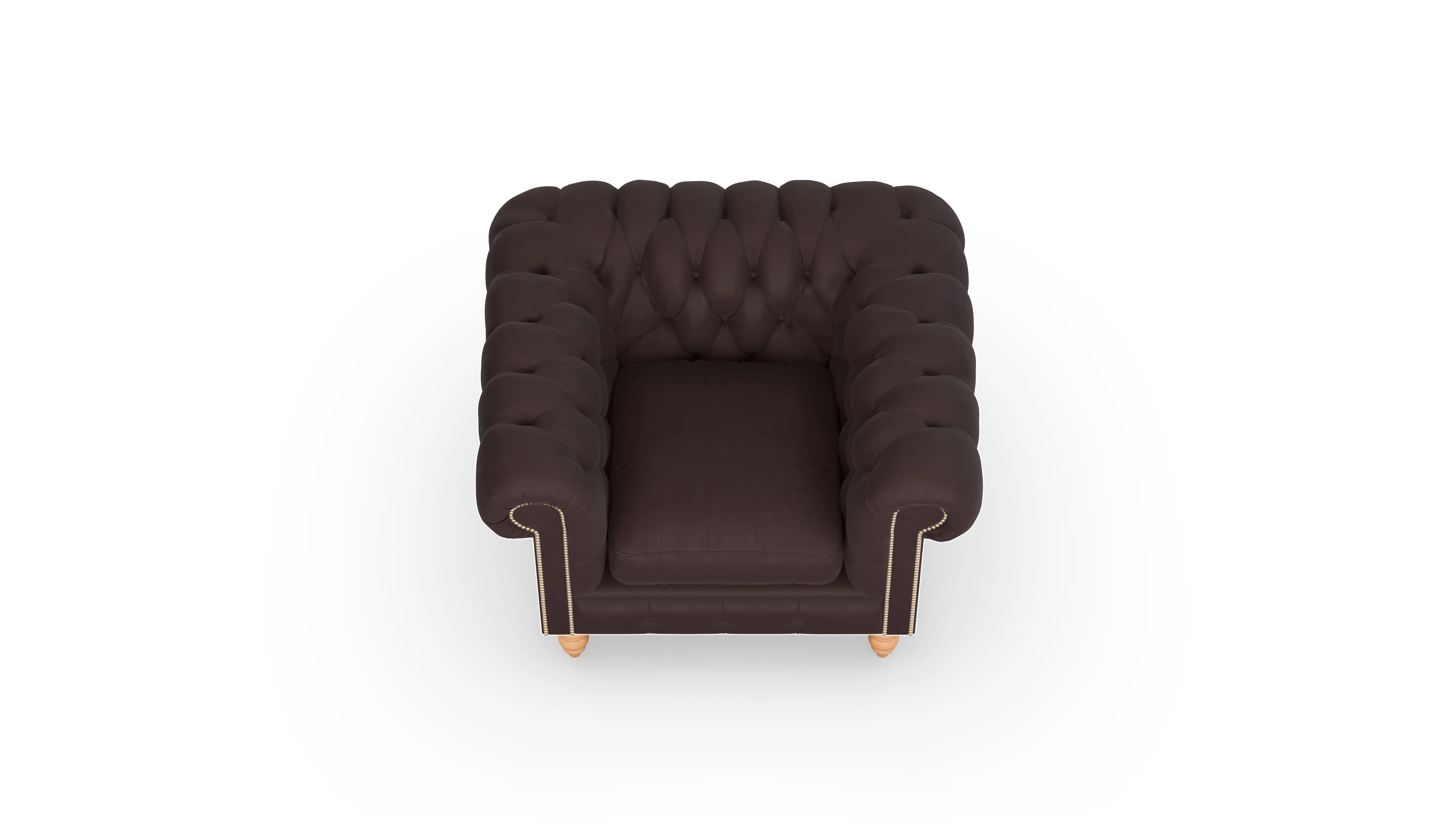 Clubsessel Bennet Ansicht des Produktes Bennet Sessel in Leder braun