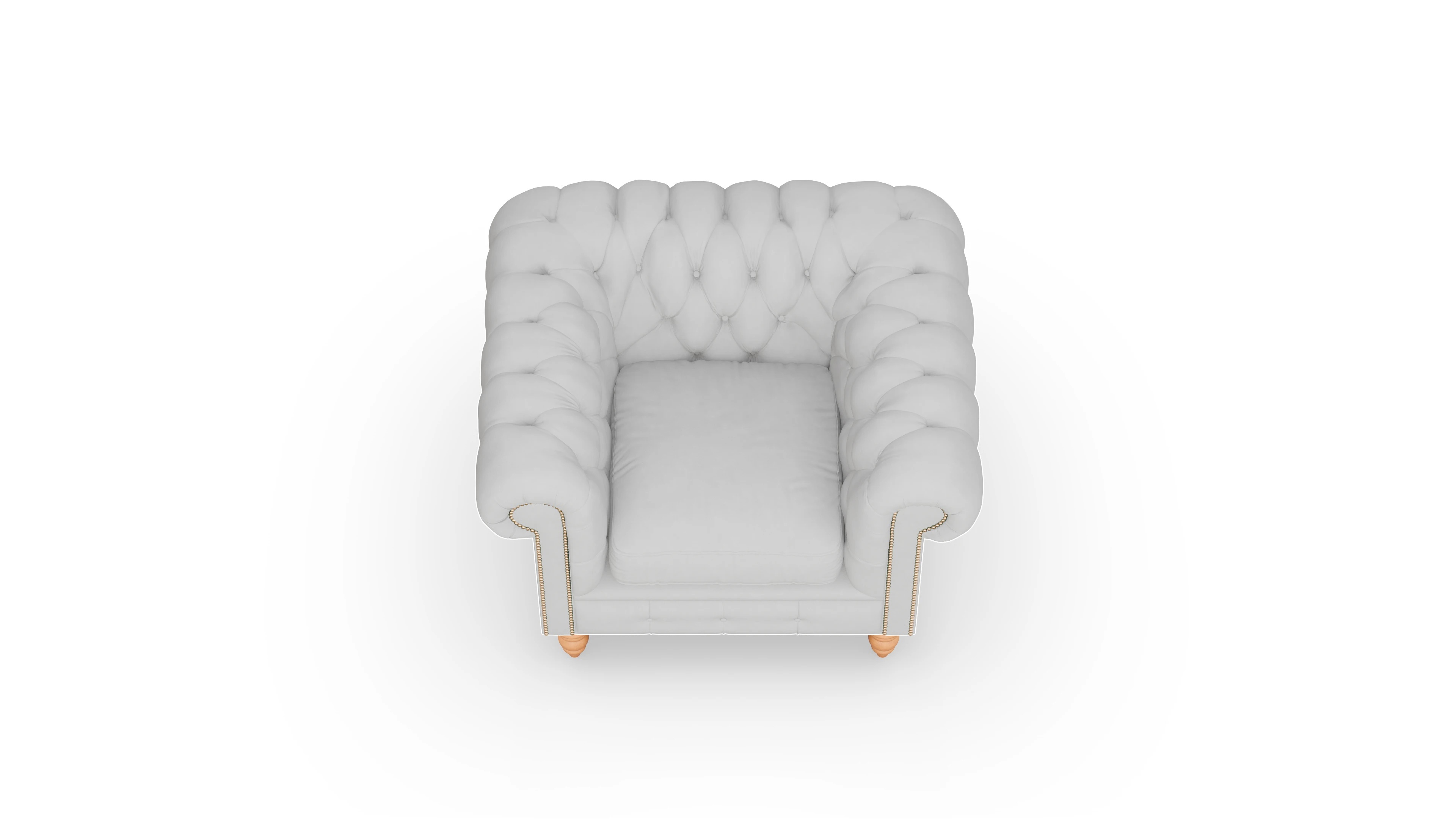 Ansicht des Produktes Bennet Sessel in Leder weiß