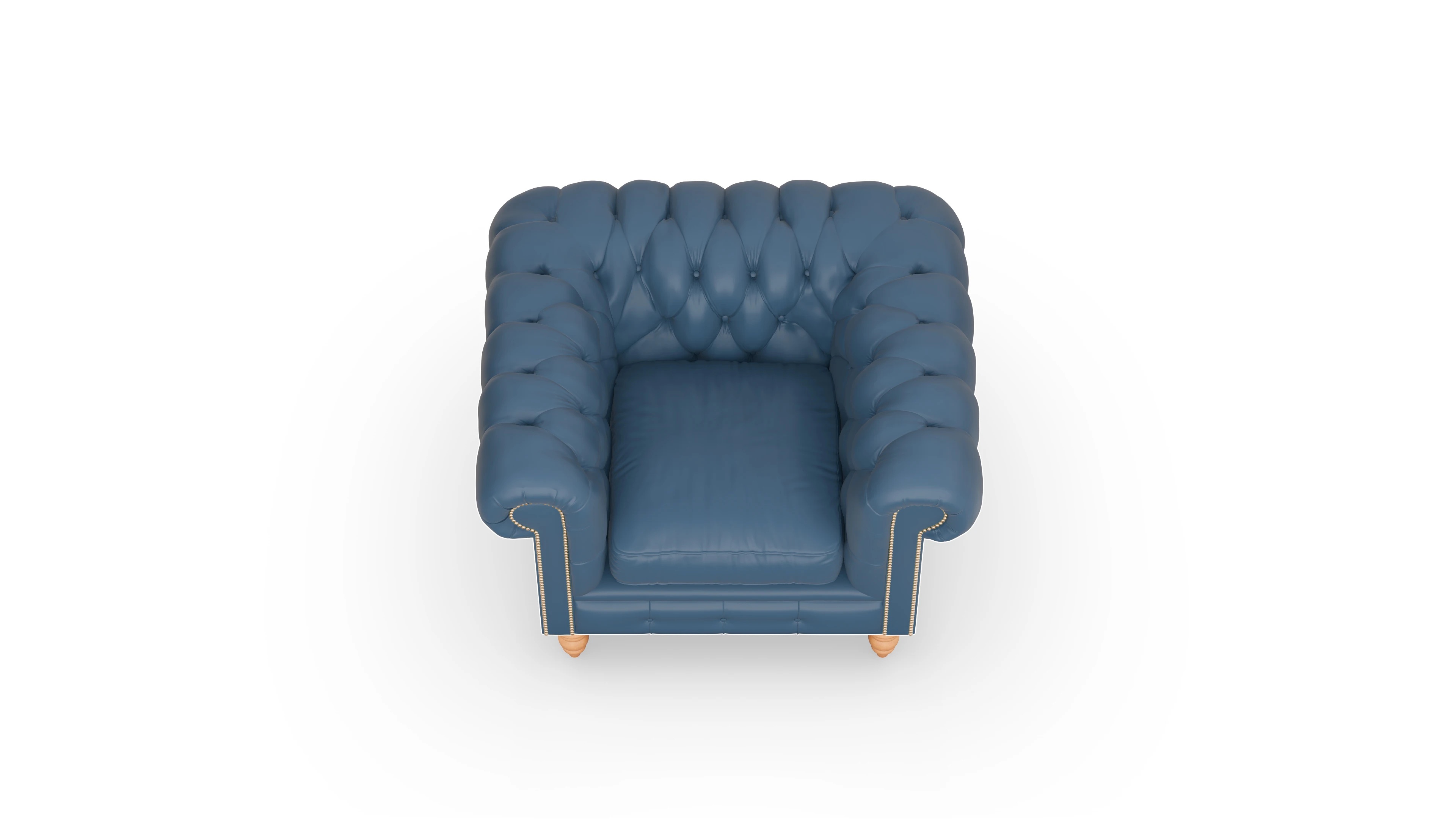 Ansicht des Produktes Bennet Sessel in Leder blau