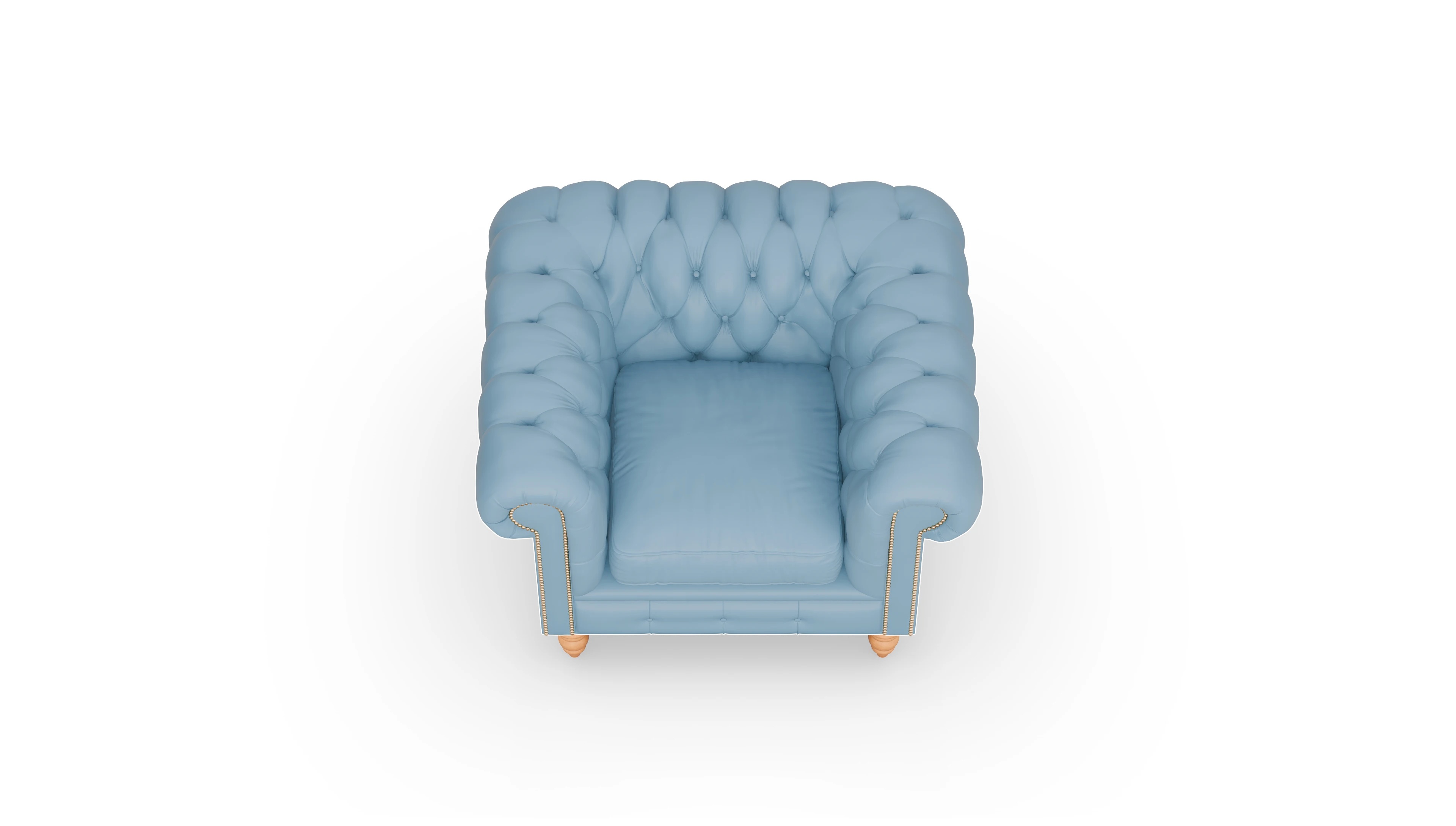 Ansicht des Produktes Bennet Sessel in Leder blau