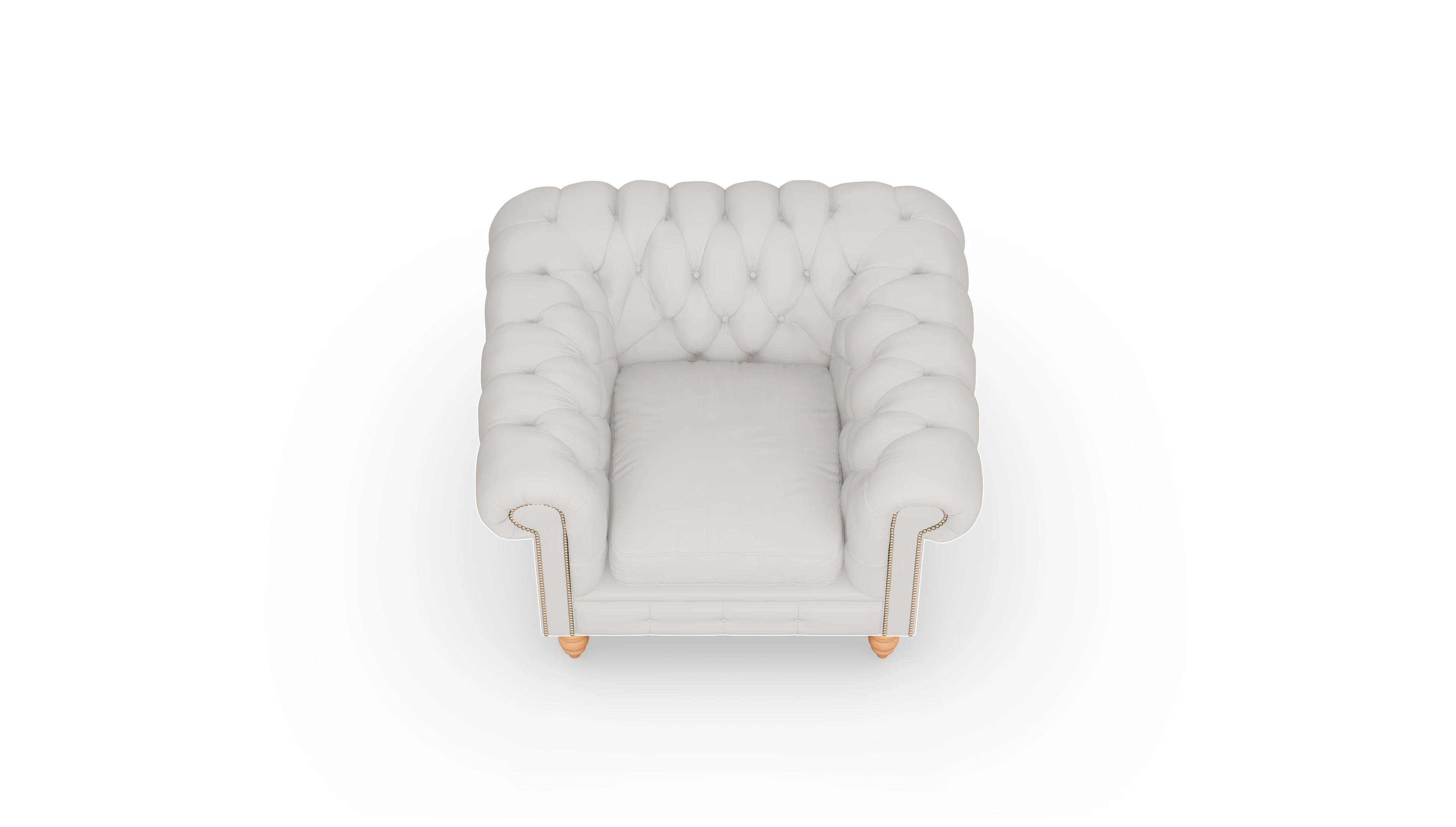 Ansicht des Produktes Bennet Sessel in Leder weiß