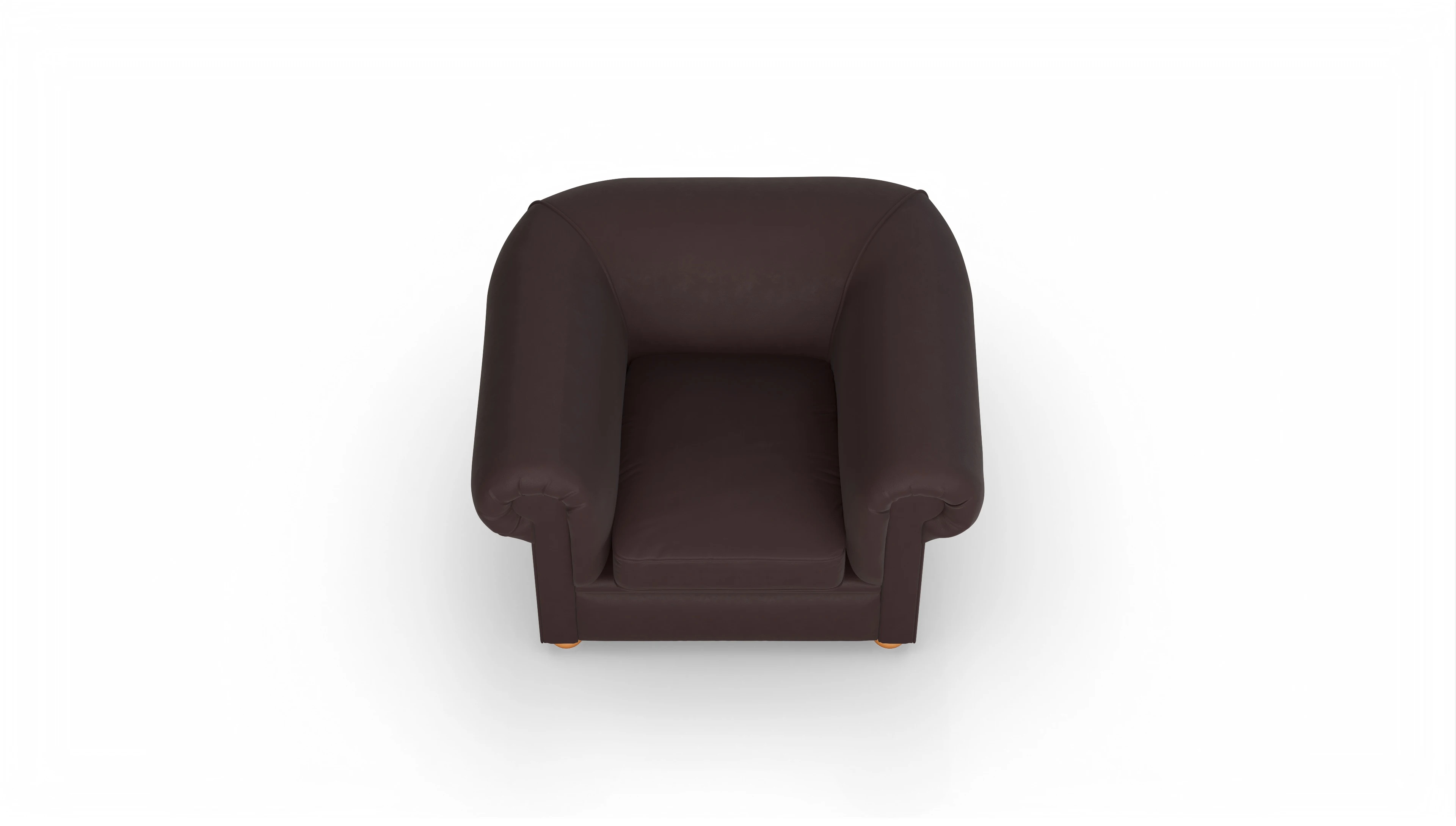 Clubsessel Brendon Ansicht des Produktes Brendon Sessel in Leder braun