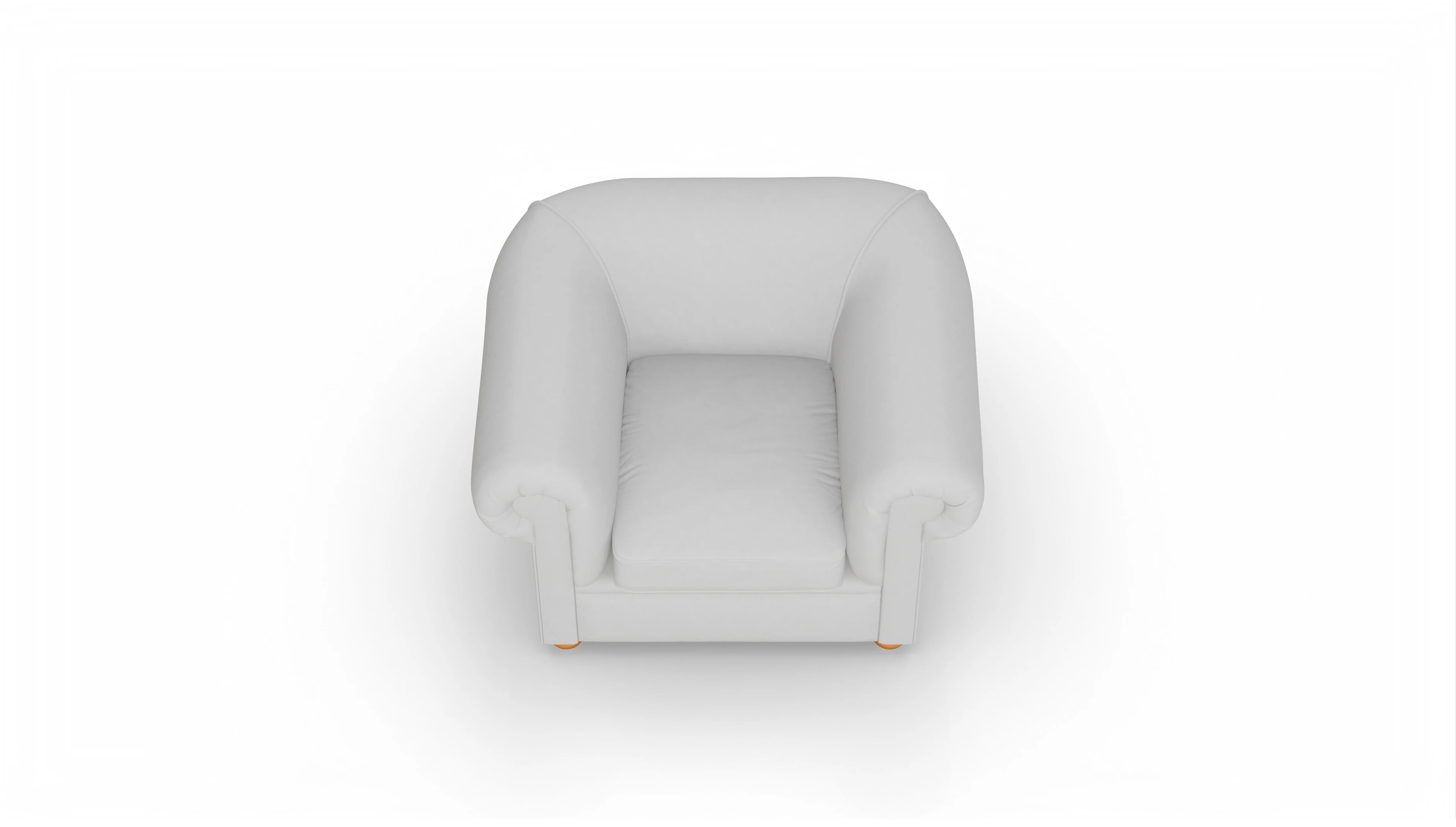 Ansicht des Produktes Brendon Sessel in Leder weiß