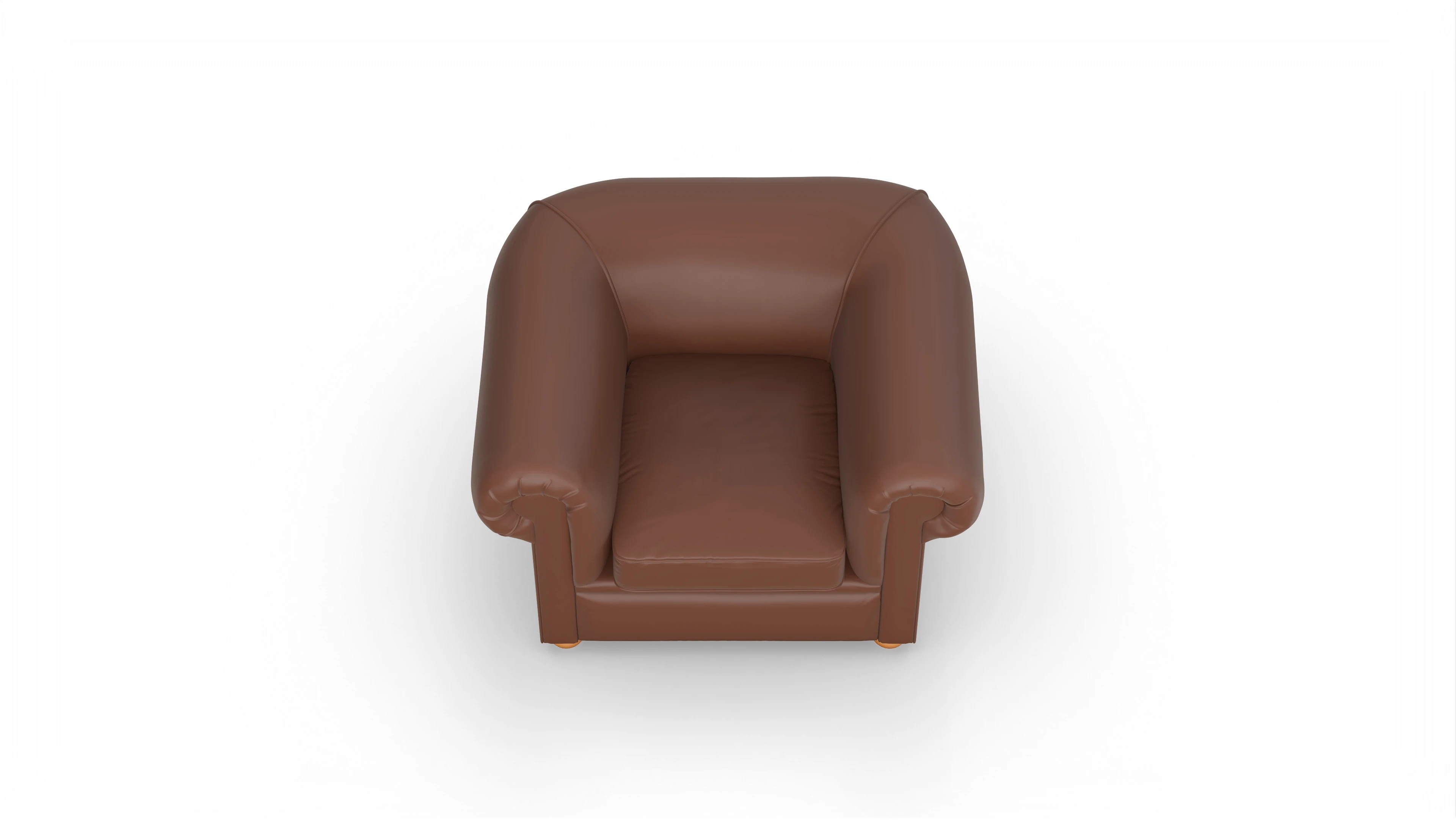 Clubsessel Brendon Ansicht des Produktes Brendon Sessel in Leder braun