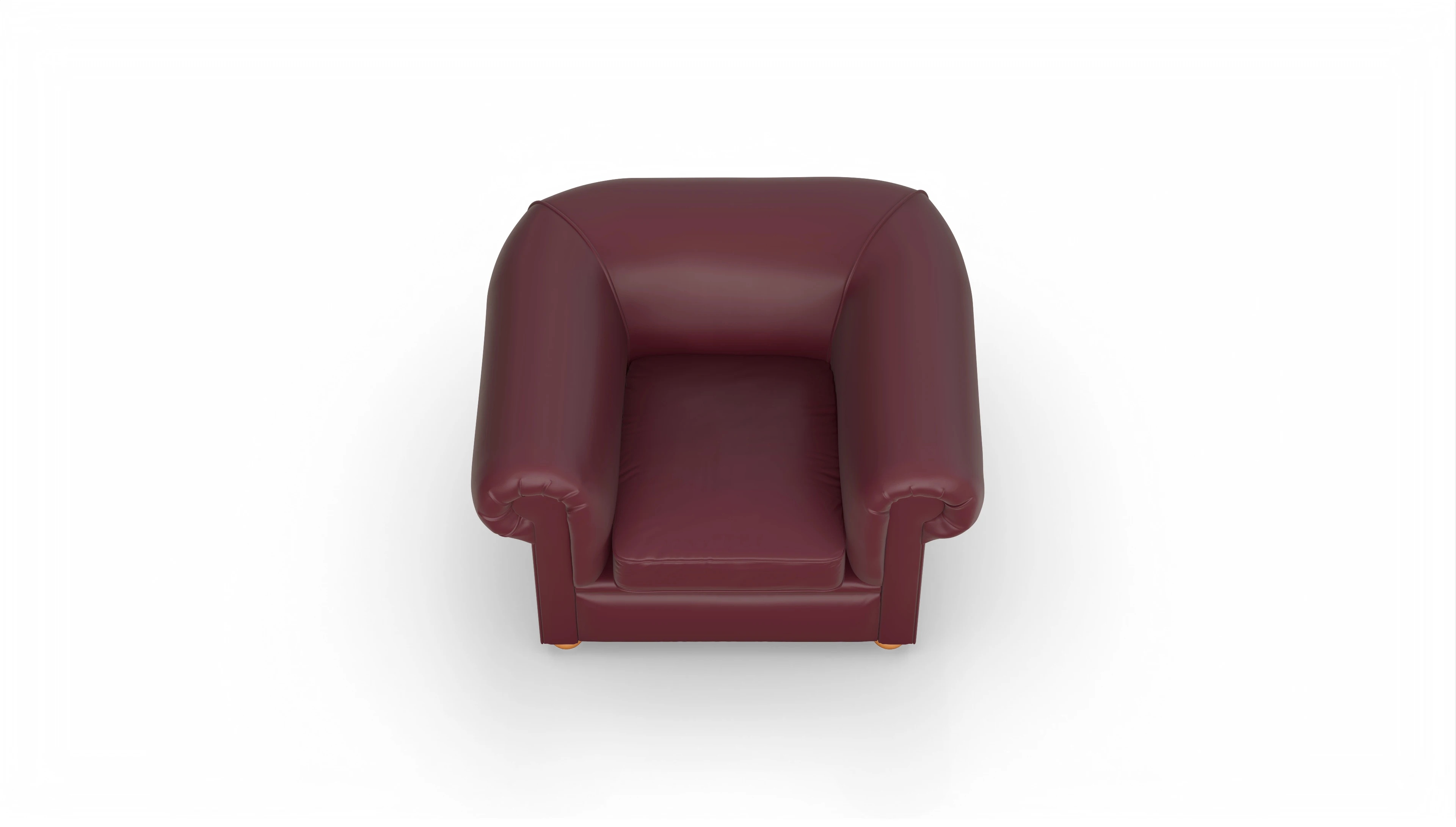 Clubsessel Brendon Ansicht des Produktes Brendon Sessel in Leder rot