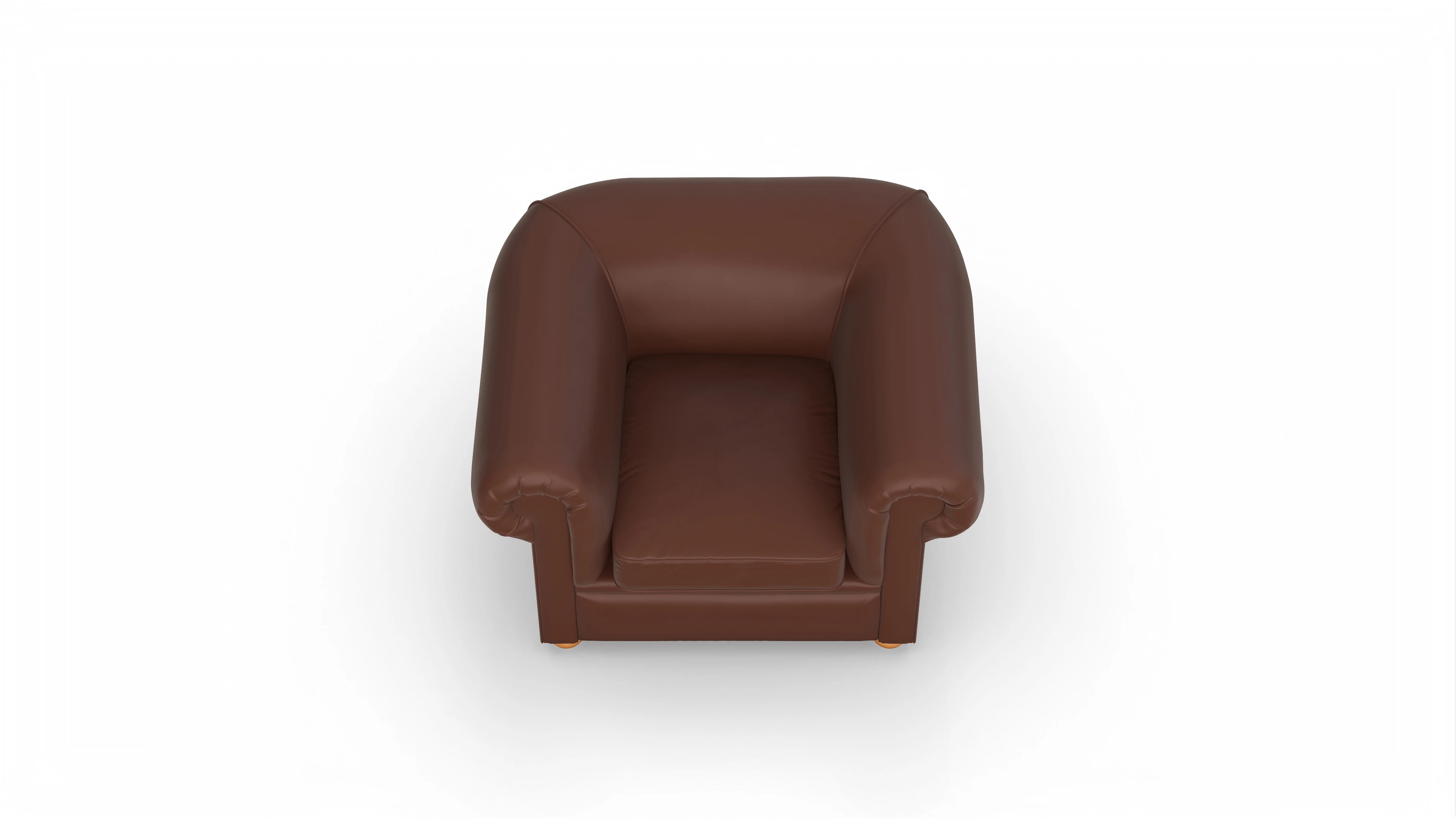 Clubsessel Brendon Ansicht des Produktes Brendon Sessel in Leder braun