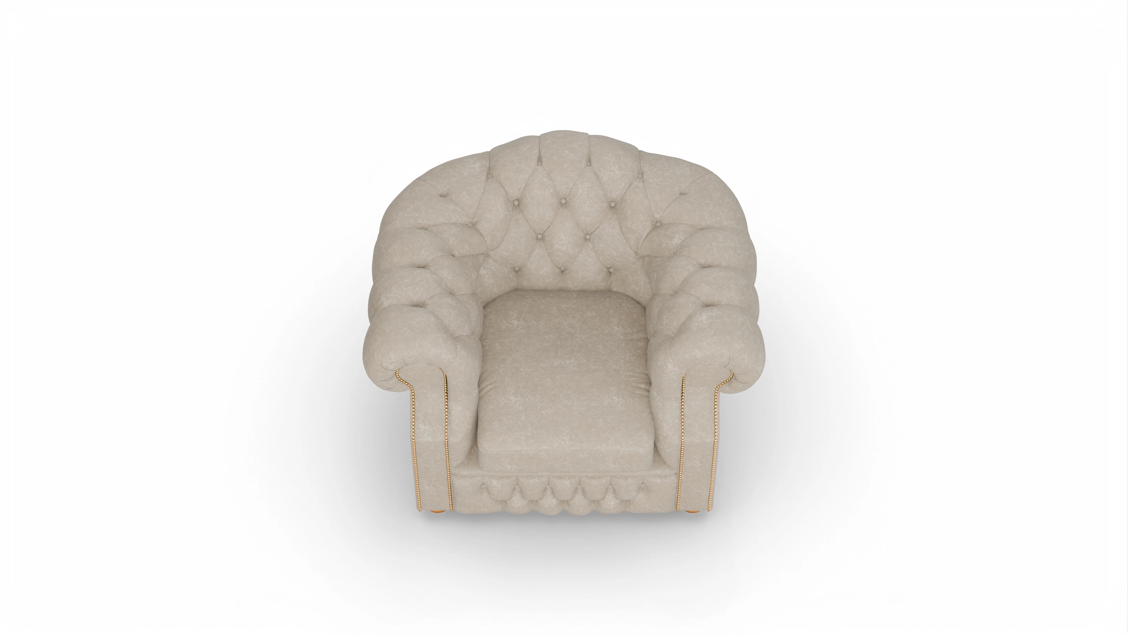 Clubsessel Yates Ansicht des Produktes Yates Sessel in Leder beige