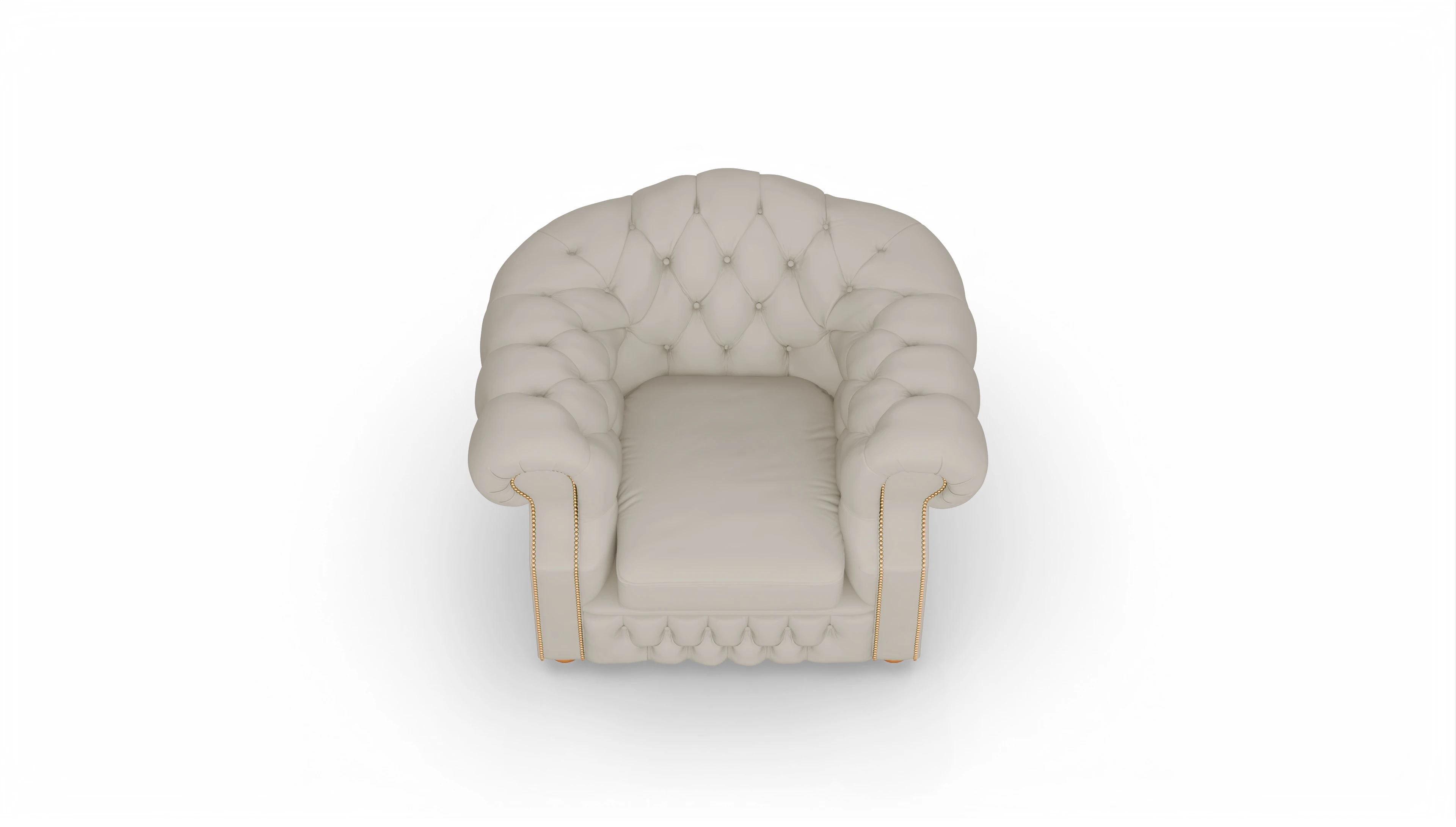 Ansicht des Produktes Yates Sessel in Leder weiß