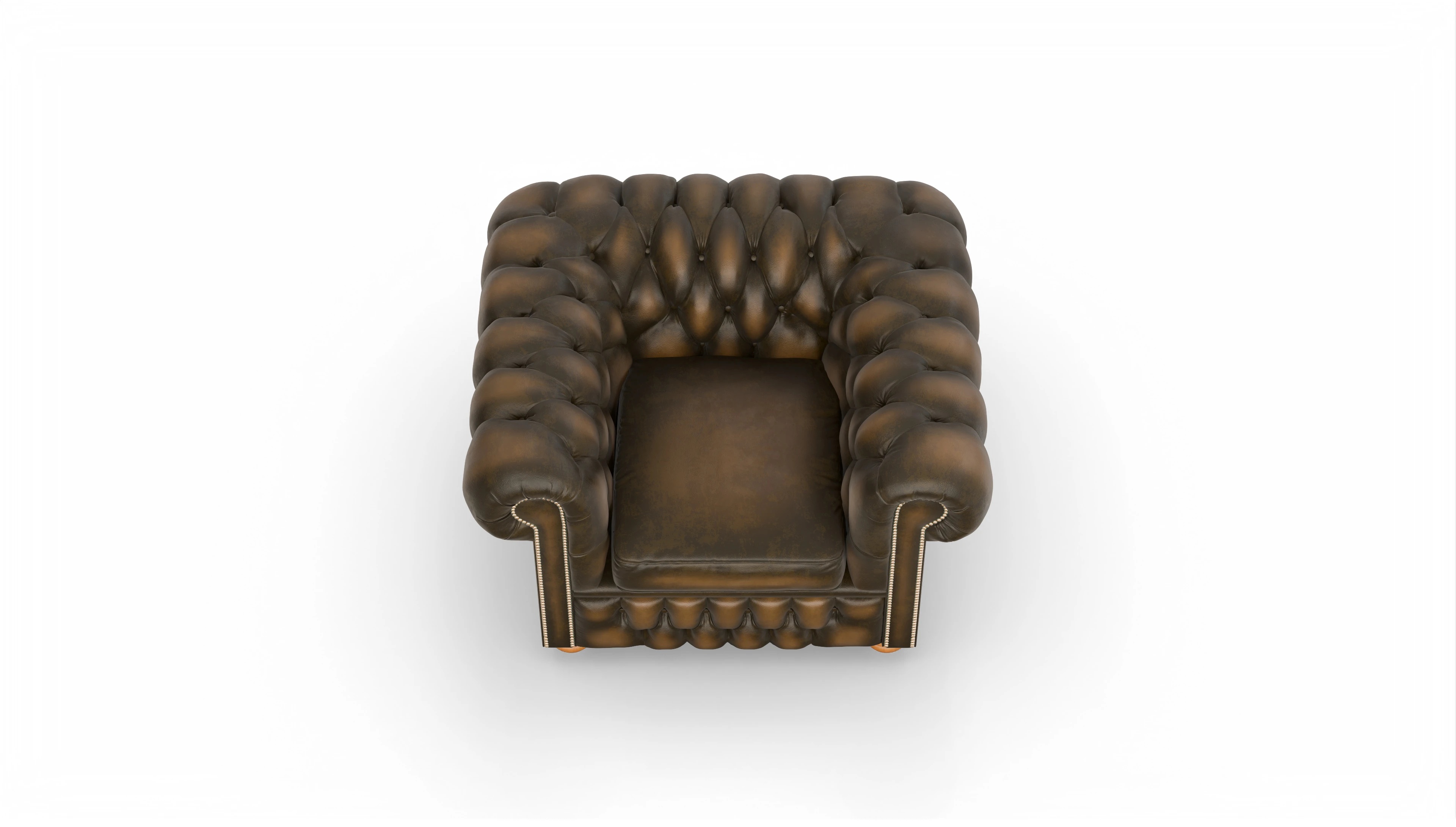 Clubsessel Oxford Ansicht des Produktes Oxford Sessel in Leder braun