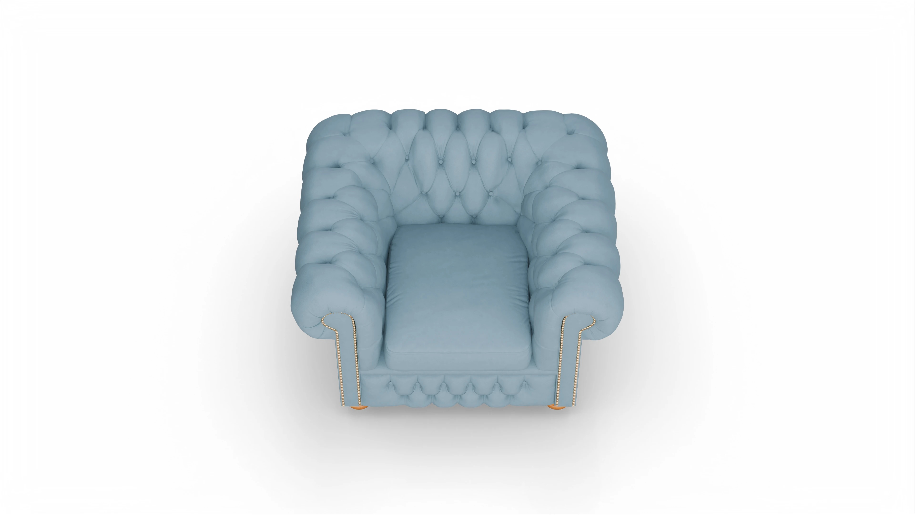 Ansicht des Produktes Oxford Sessel in Leder blau