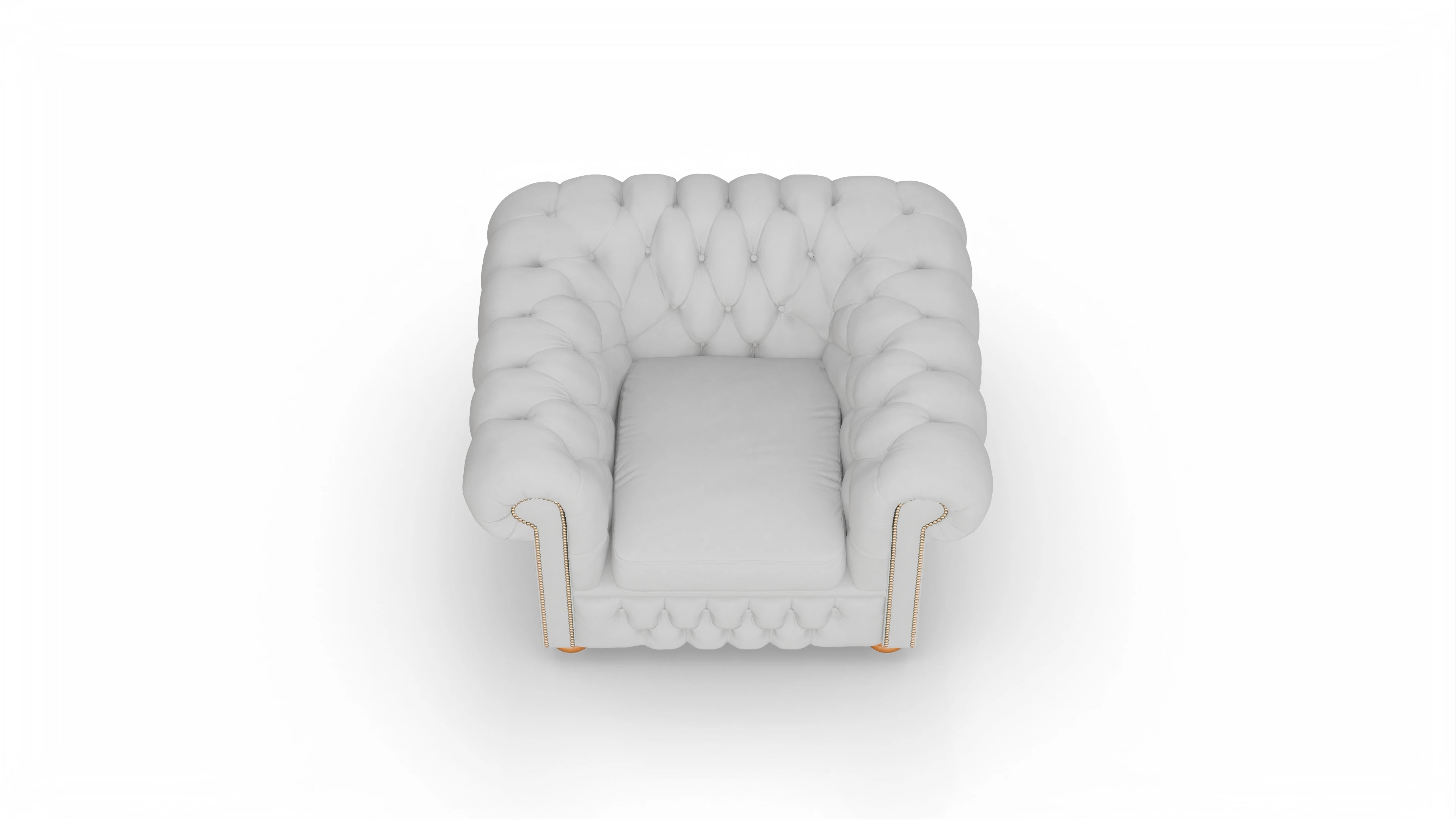 Ansicht des Produktes Oxford Sessel in Leder weiß