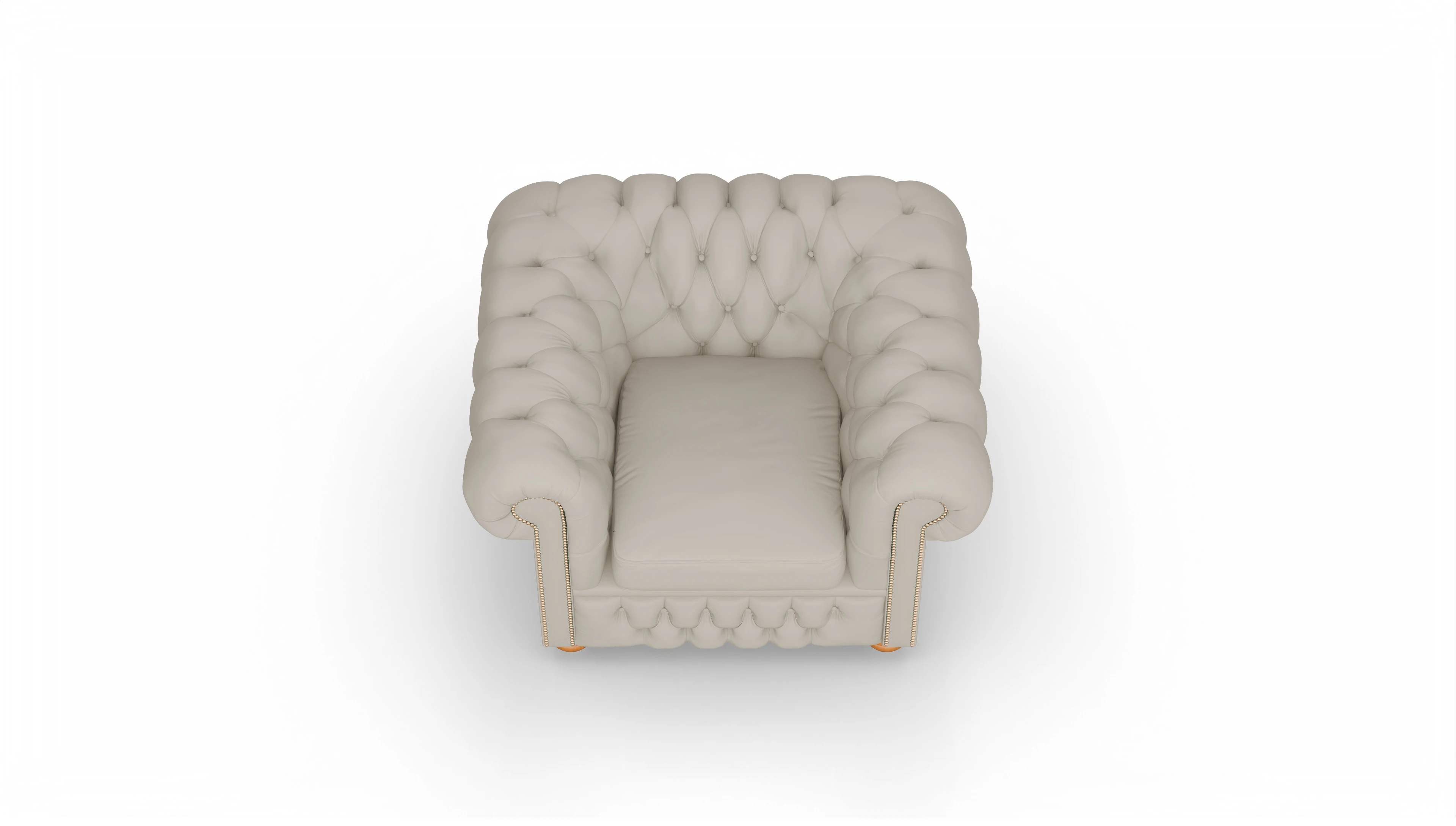 Ansicht des Produktes Oxford Sessel in Leder weiß