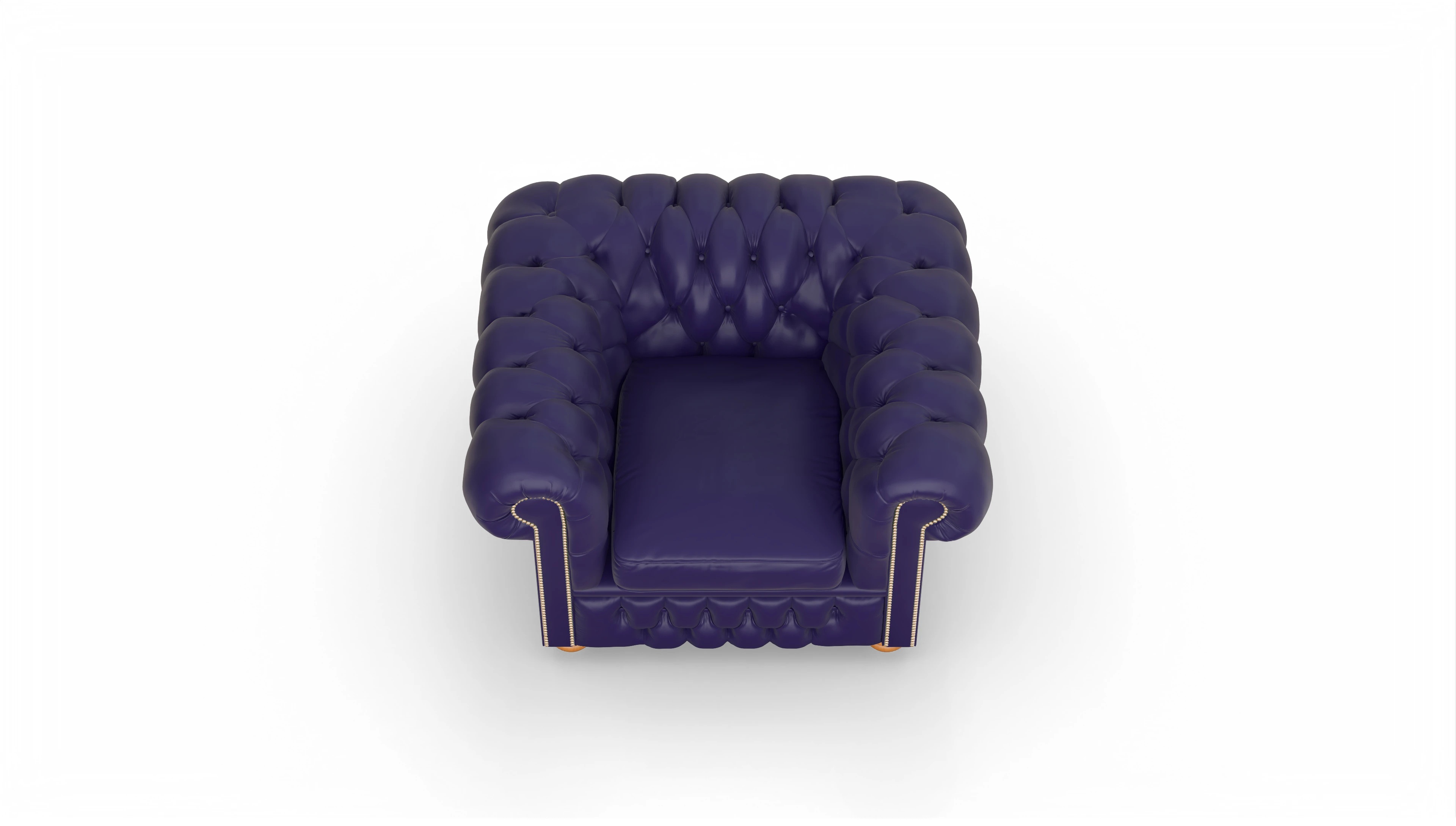 Clubsessel Oxford Ansicht des Produktes Oxford Sessel in Leder blau