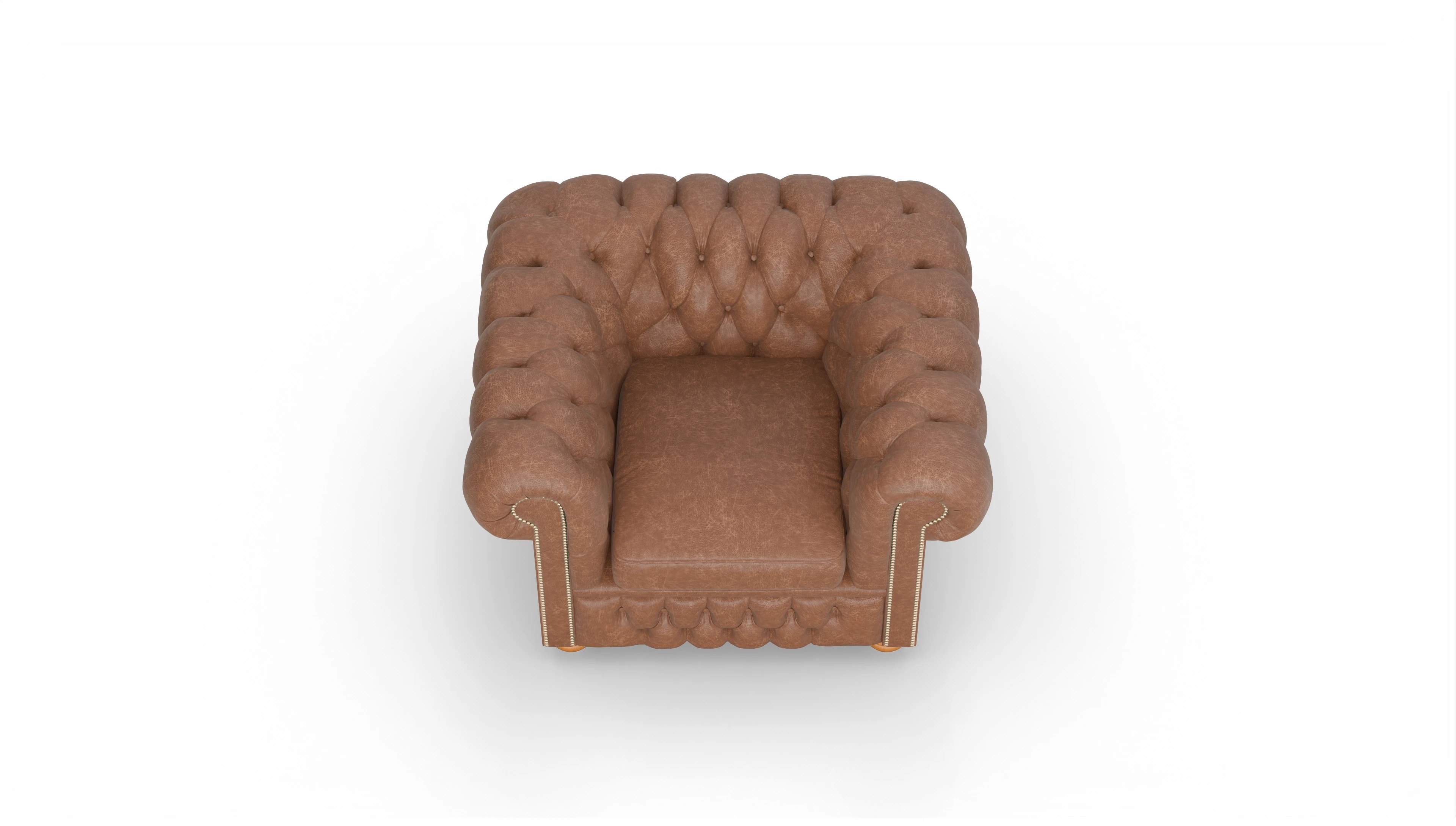 Clubsessel Oxford Ansicht des Produktes Oxford Sessel in Leder braun