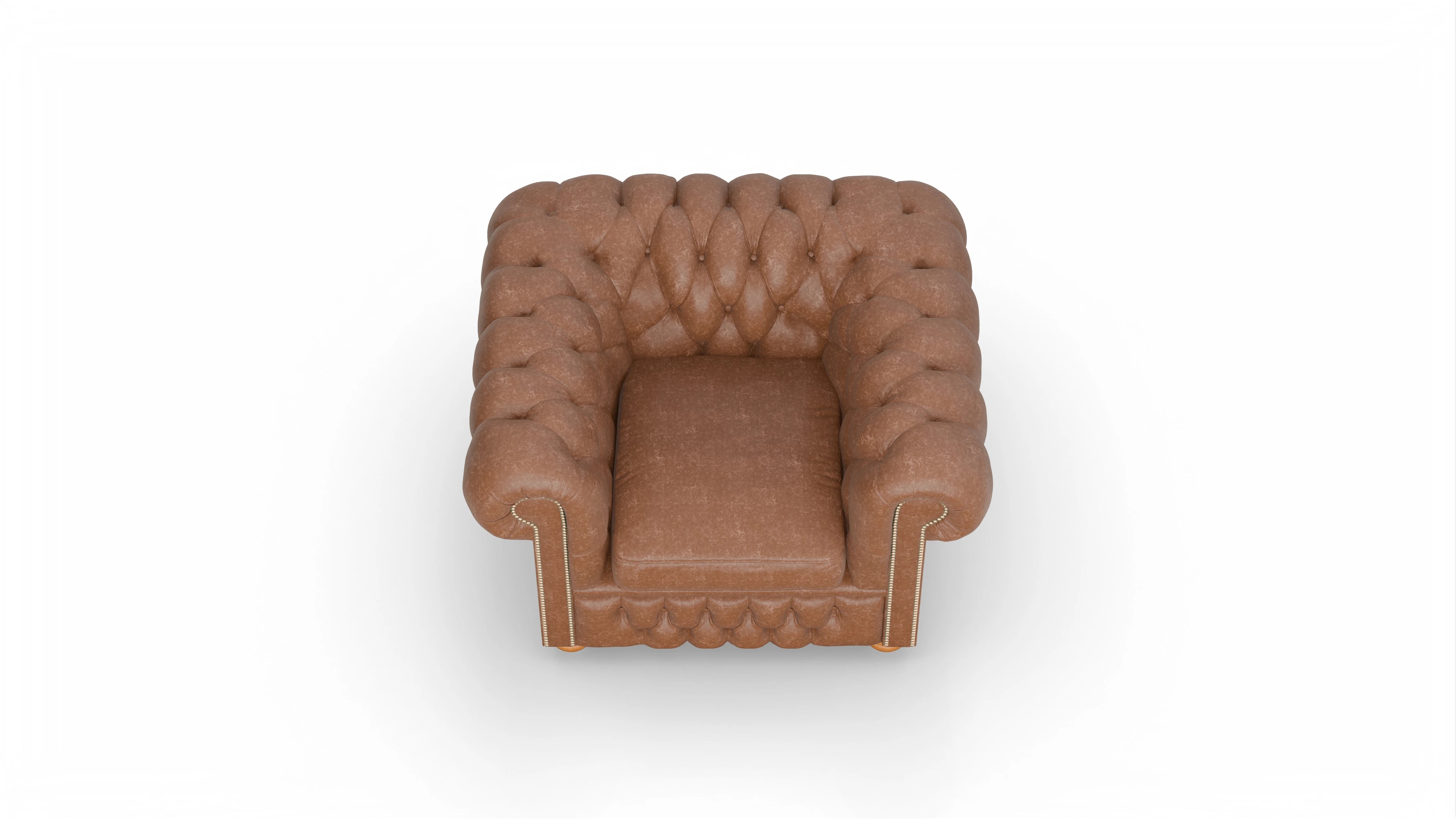 Clubsessel Oxford Ansicht des Produktes Oxford Sessel in Leder braun