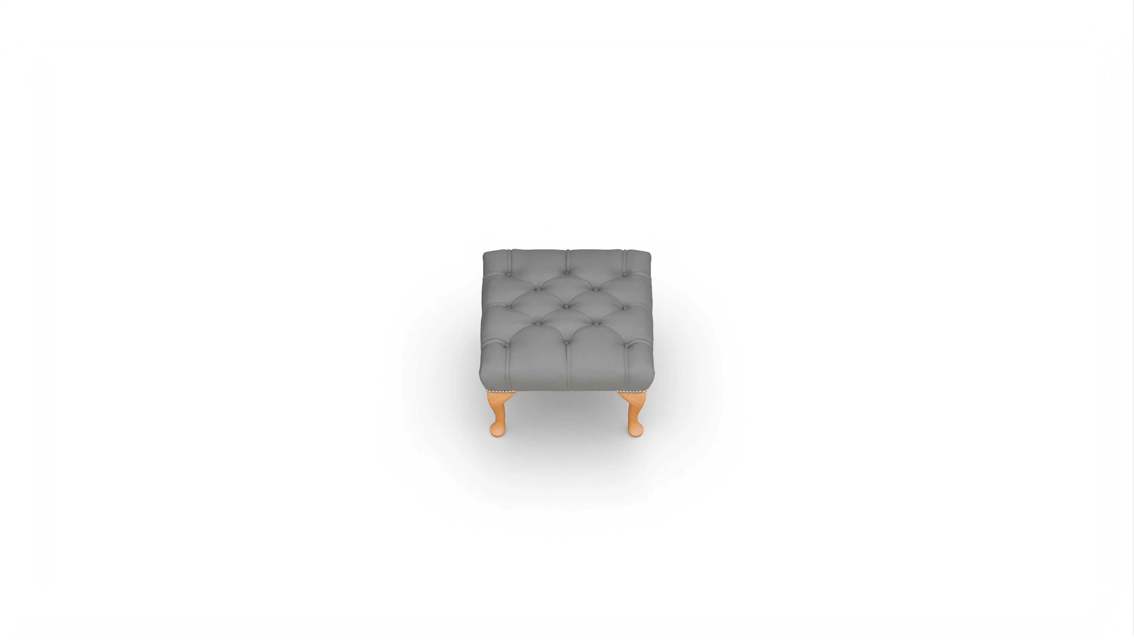 Ansicht des Produktes Crawford Hocker in Leder grau