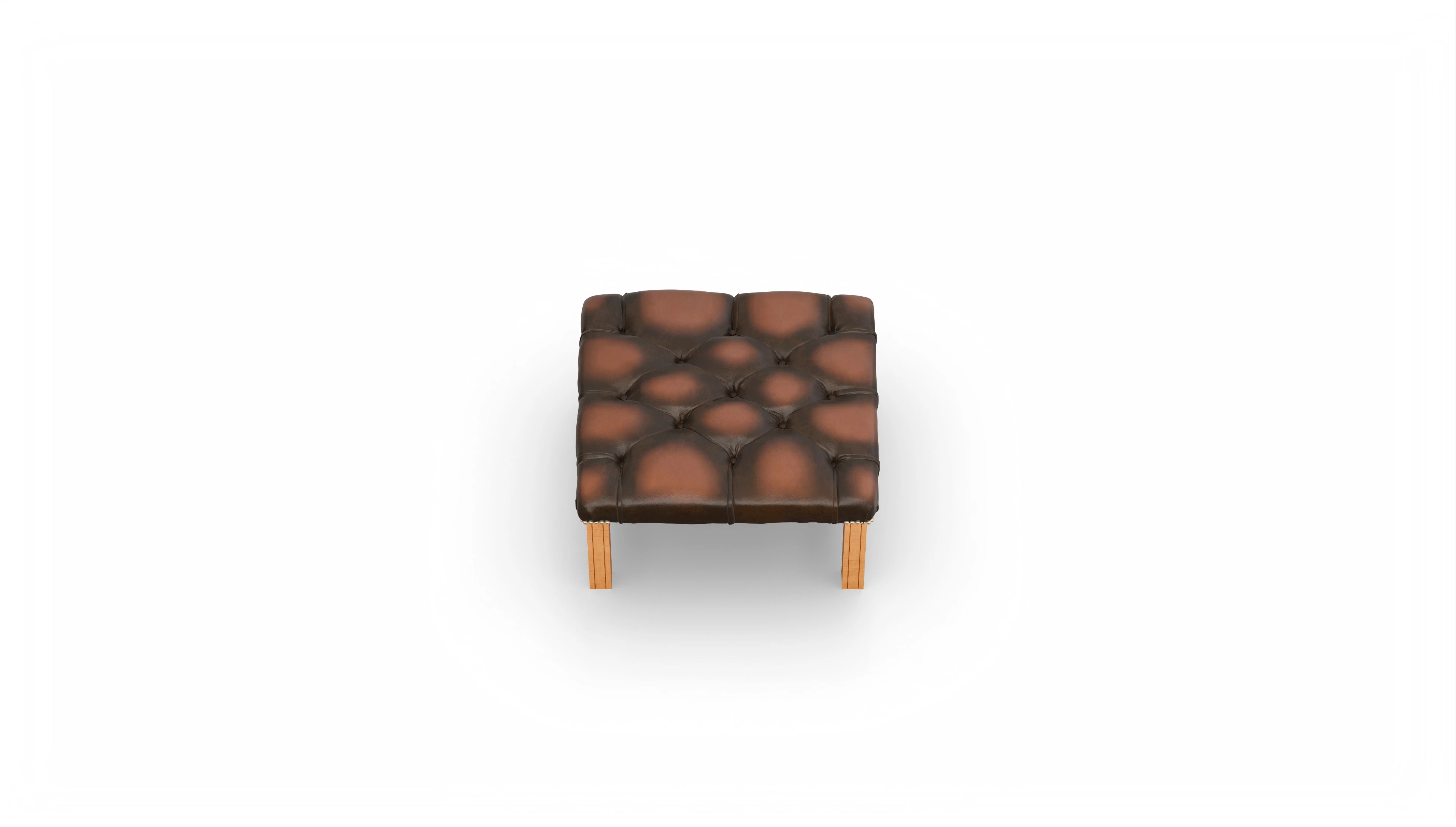 Ansicht des Produktes Meryton Hocker in Leder braun