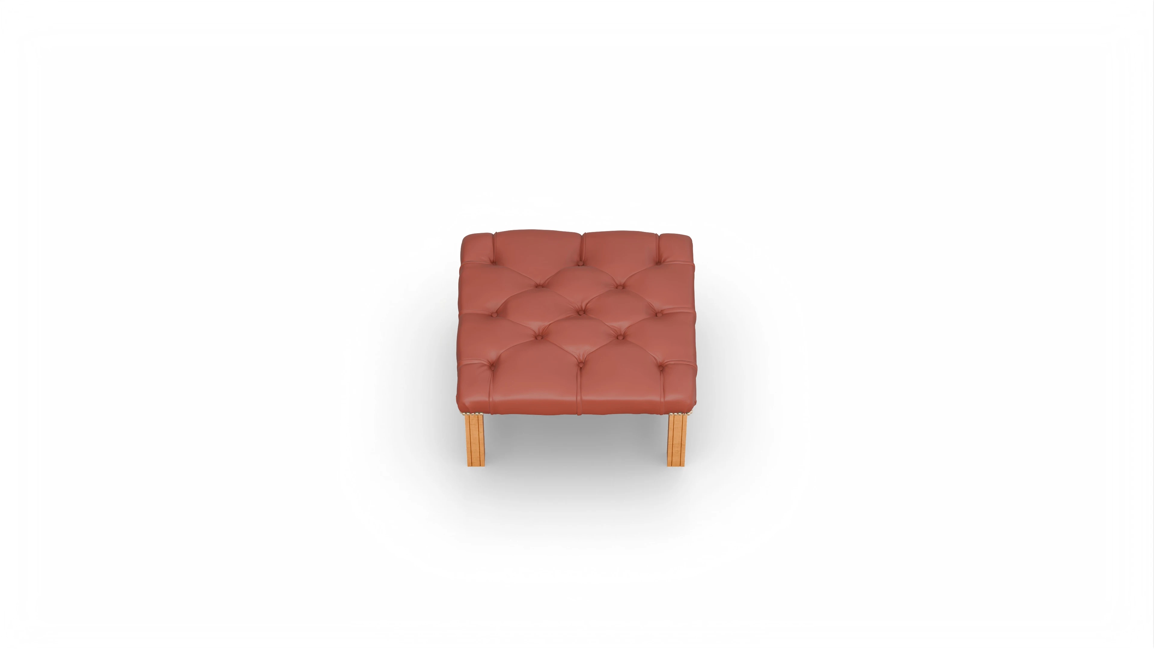 Ansicht des Produktes Meryton Hocker in Leder orange