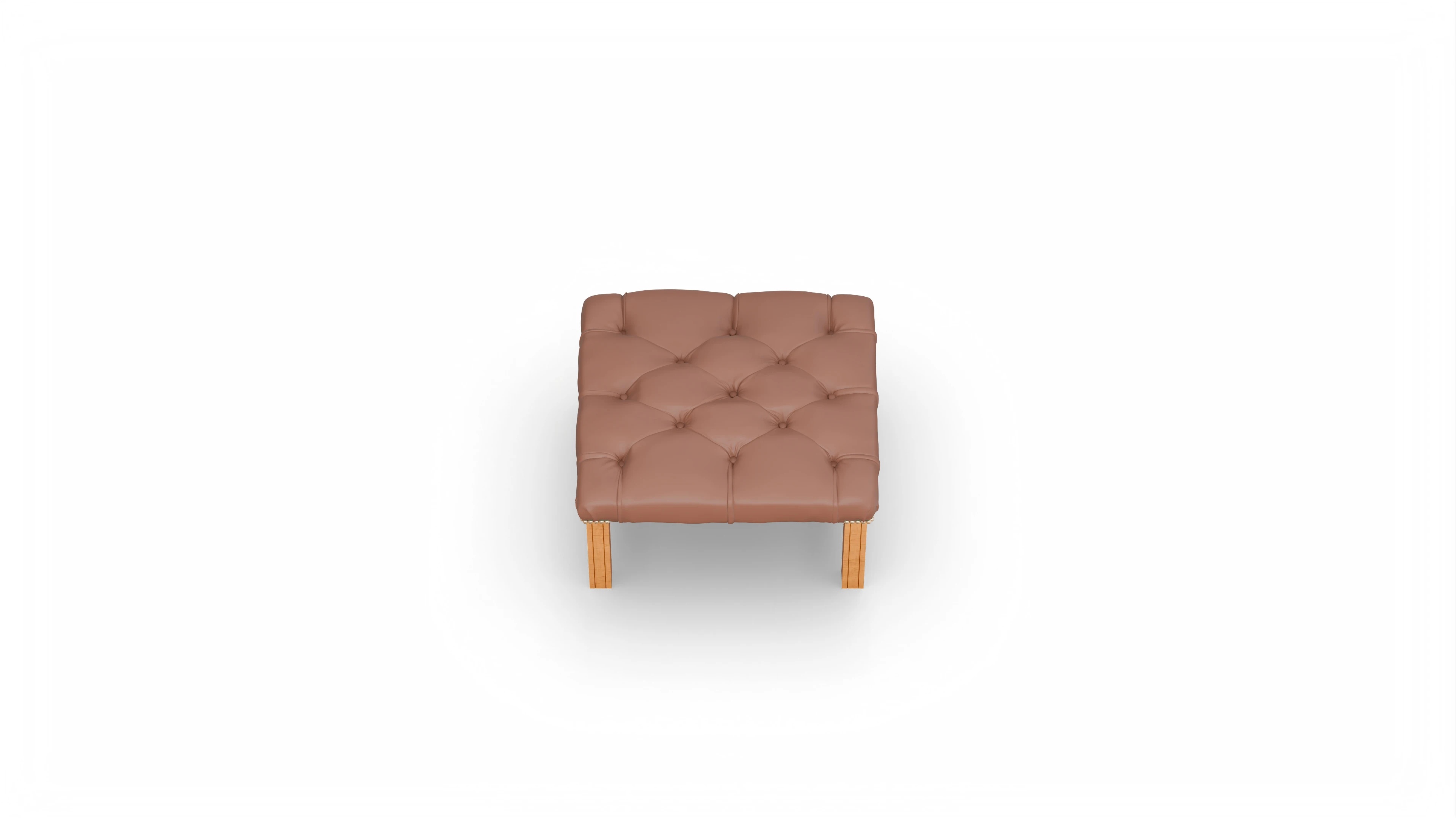 Ansicht des Produktes Meryton Hocker in Leder braun