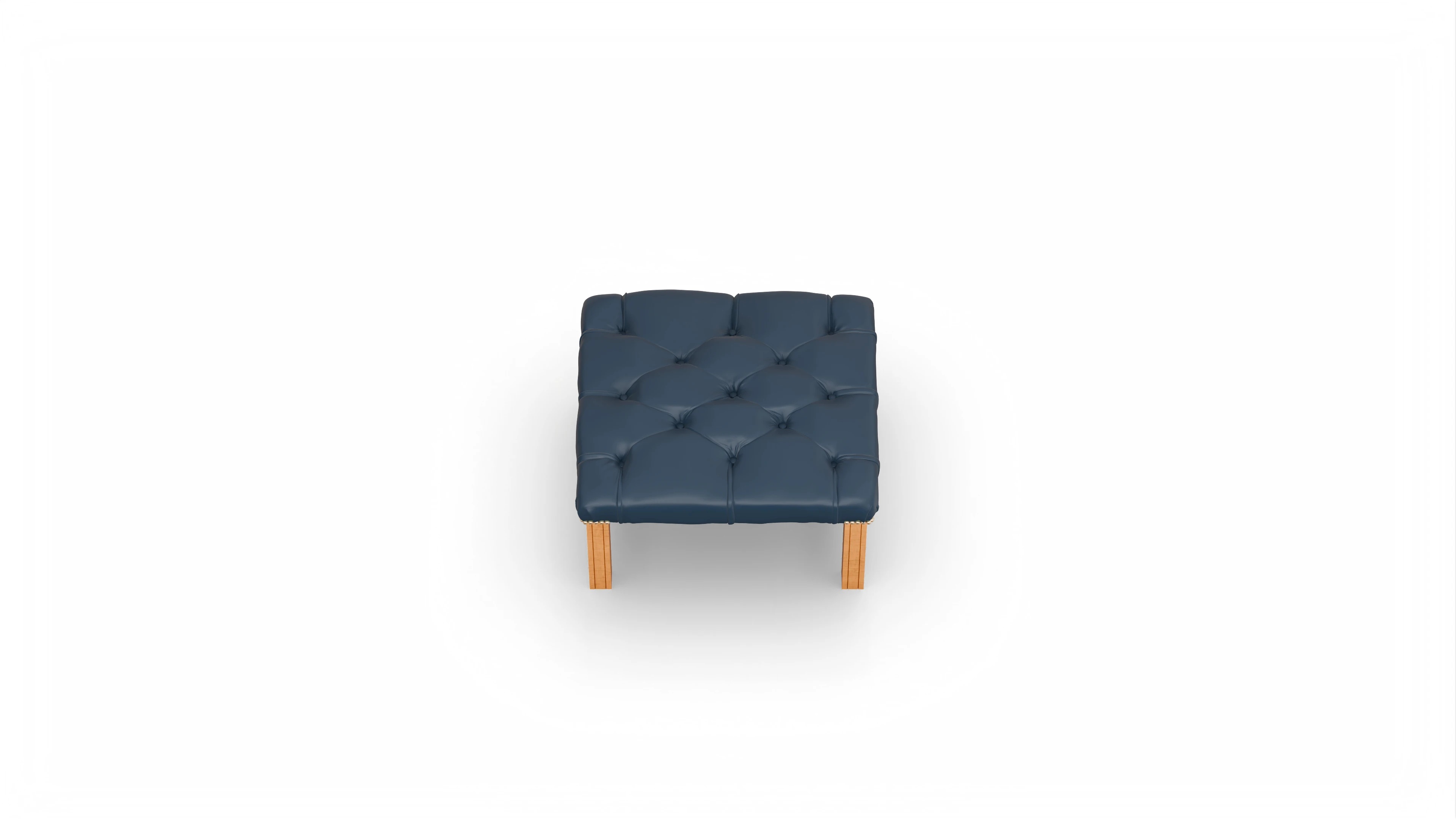 Ansicht des Produktes Meryton Hocker in Leder blau