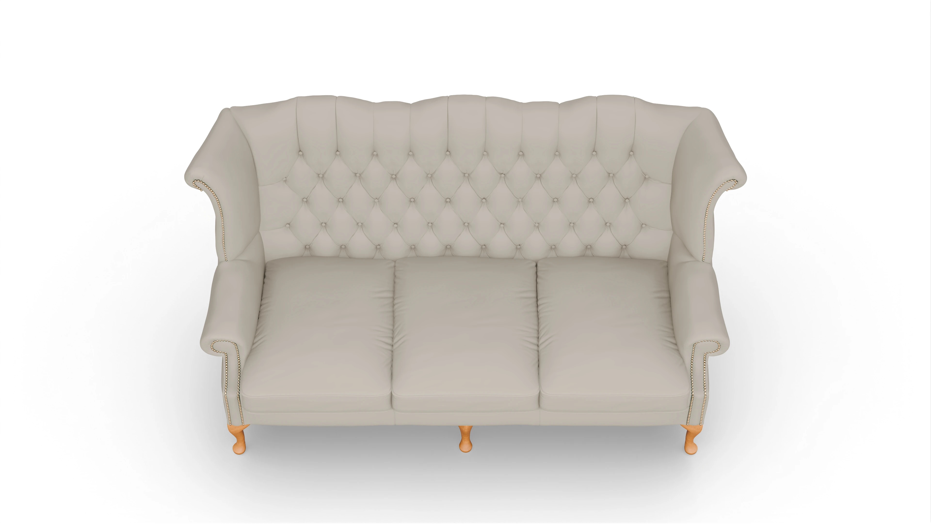 Ansicht des Produktes Crawford 3-Sitzer in Leder weiß