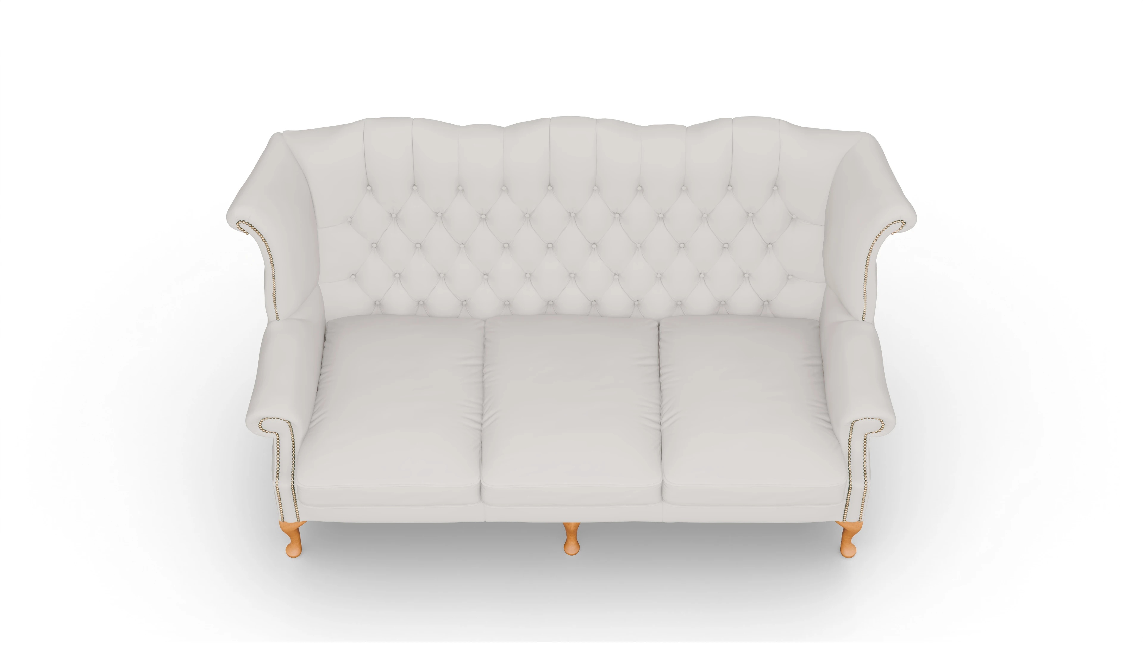 Ansicht des Produktes Crawford 3-Sitzer in Leder weiß