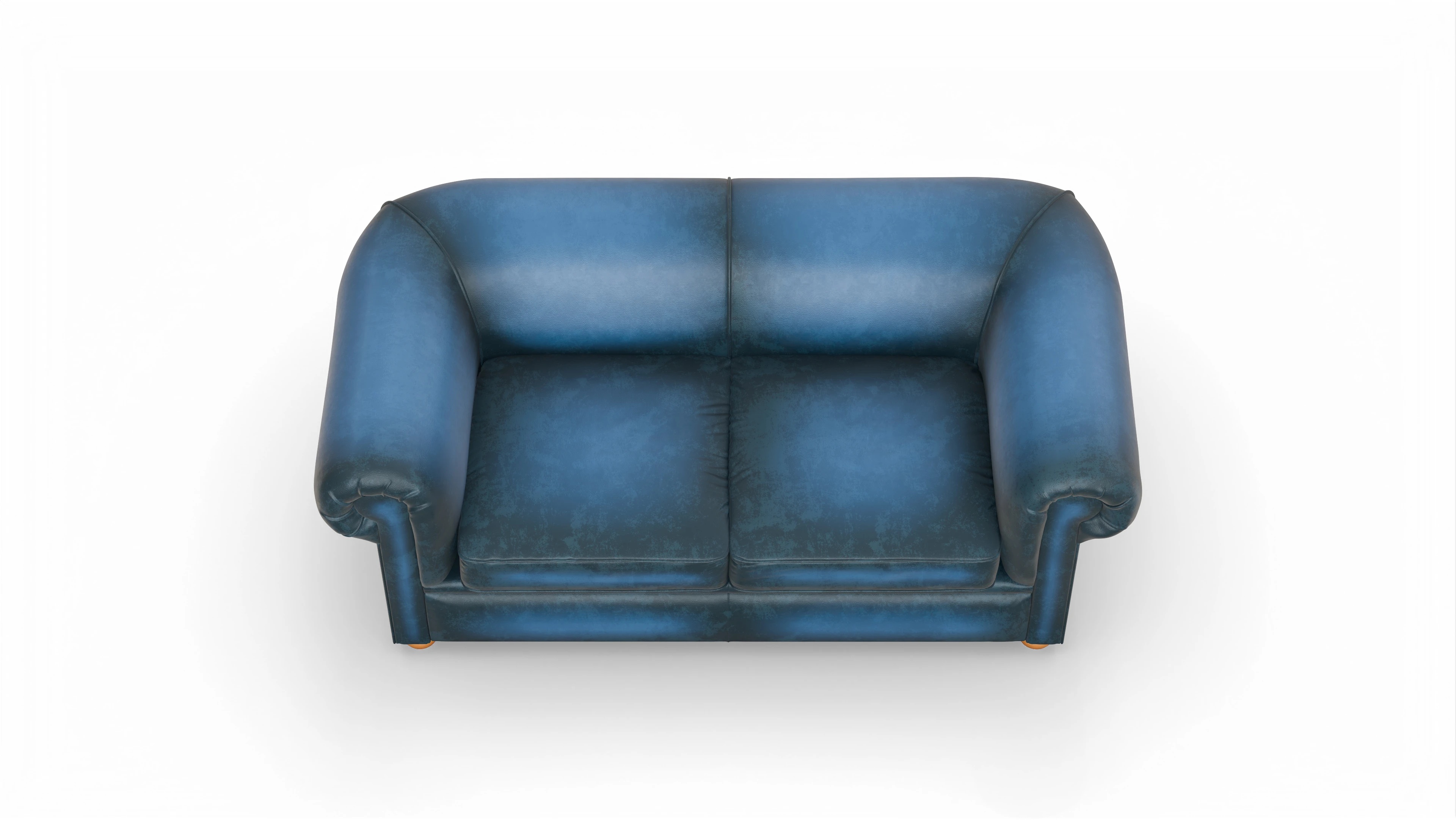 Ansicht des Produktes Brendon 2,5-Sitzer in Leder blau