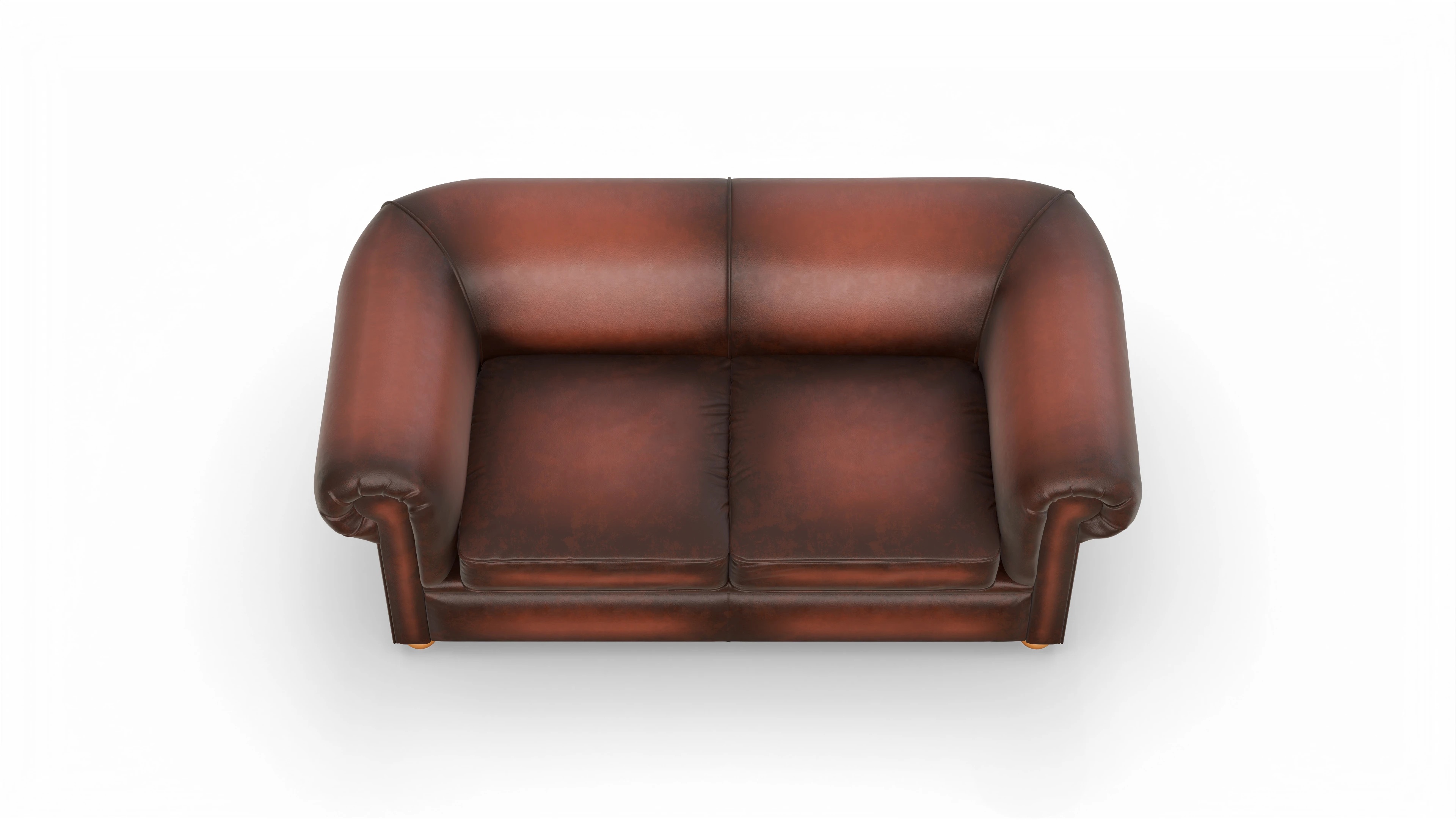 Chesterfield Couch Brendon Ansicht des Produktes Brendon 2,5-Sitzer in Leder rot