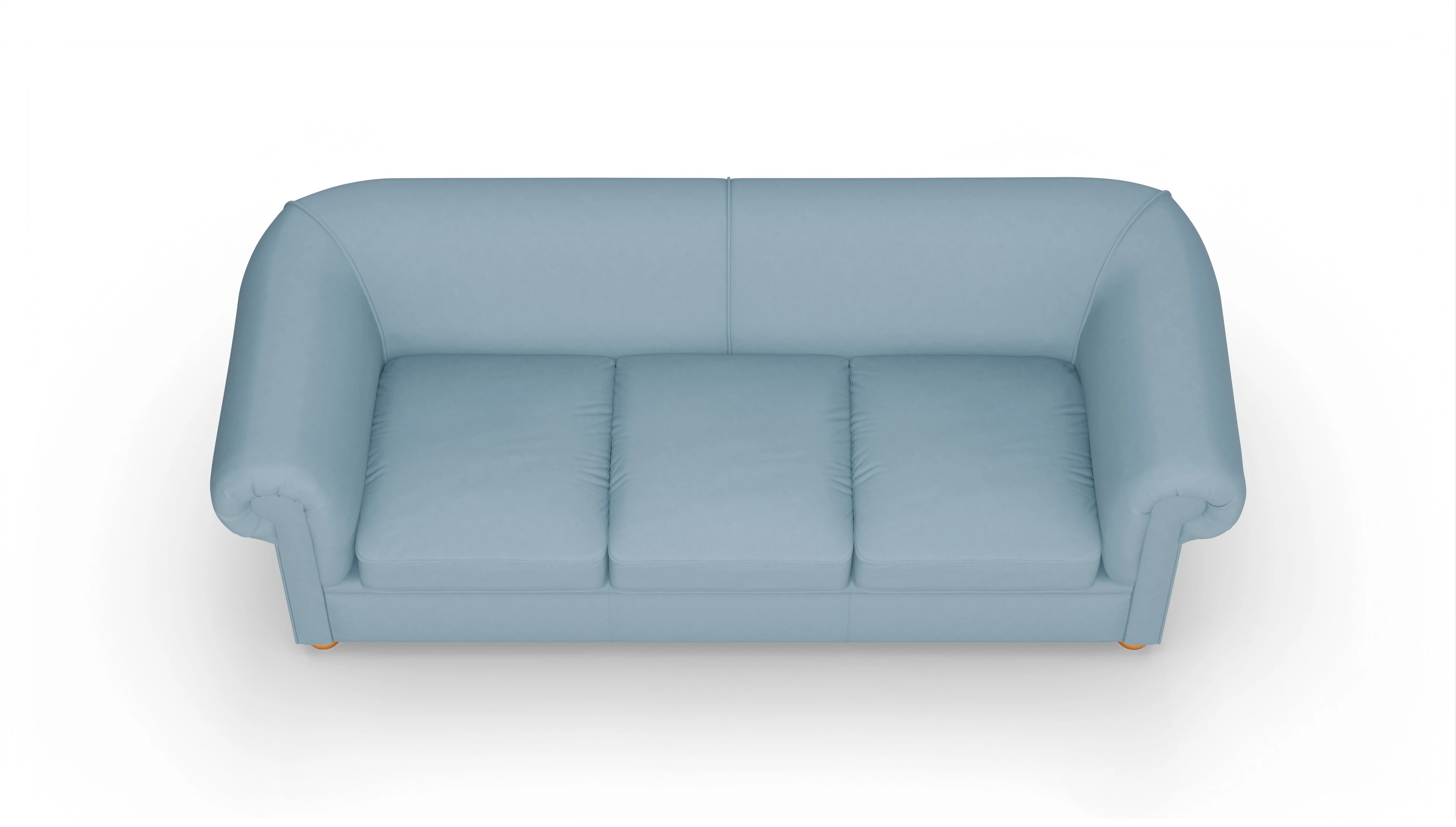 Ansicht des Produktes Brendon 3,5-Sitzer in Leder blau