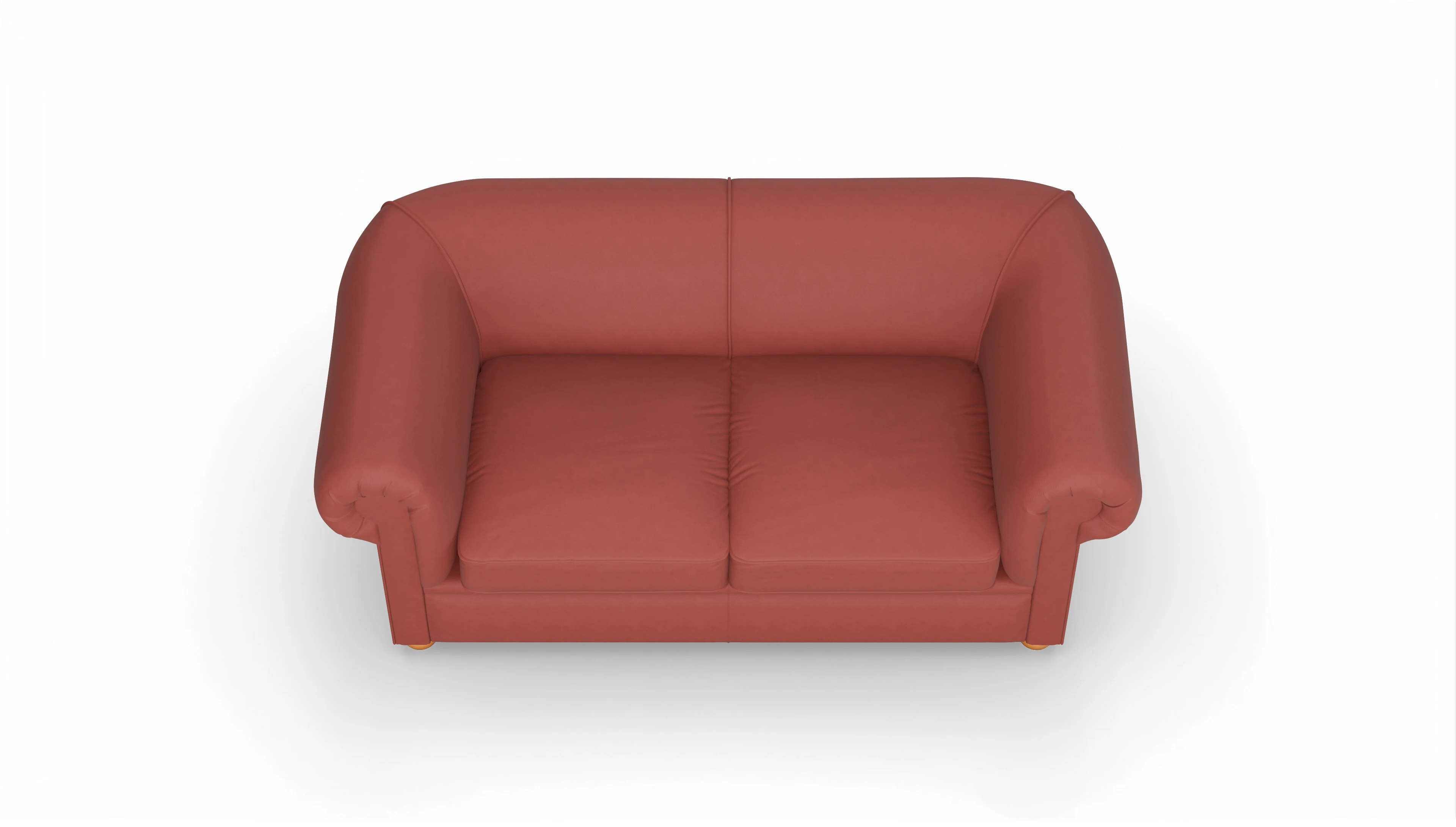 Ansicht des Produktes Brendon 2,5-Sitzer in Leder rot
