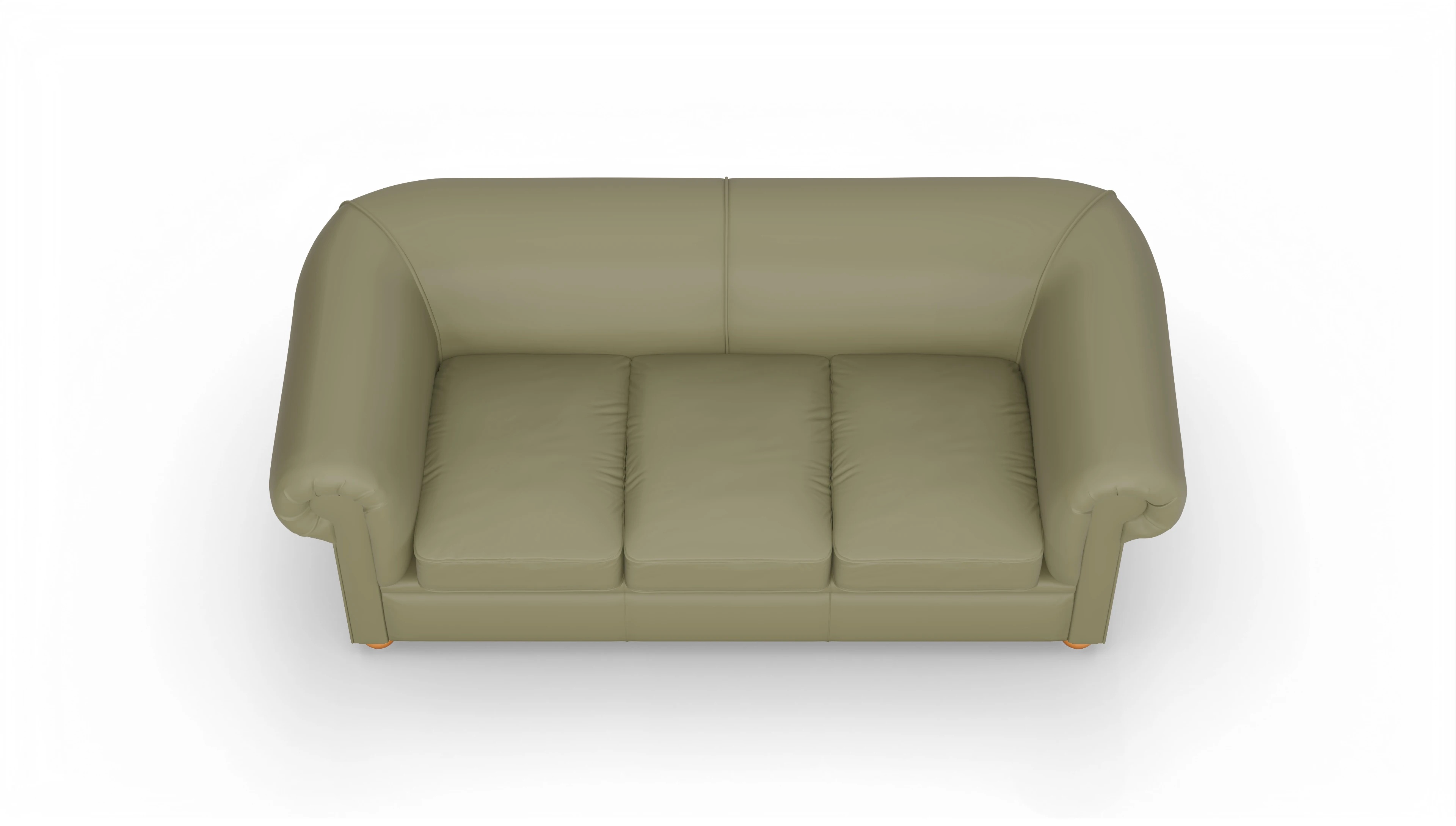 Chesterfield Couch Brendon Ansicht des Produktes Brendon 3-Sitzer in Leder grün