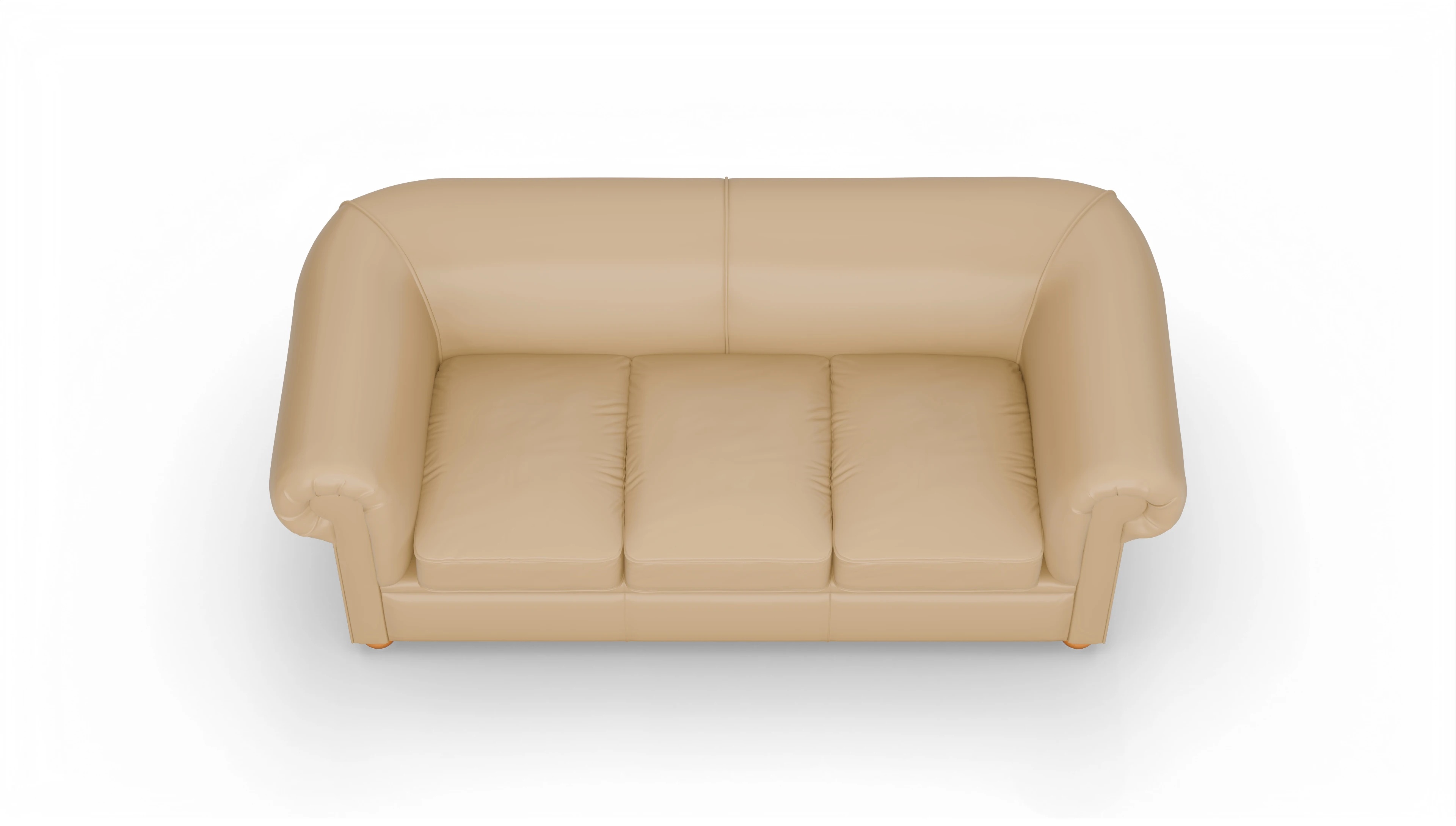 Ansicht des Produktes Brendon 3-Sitzer in Leder beige