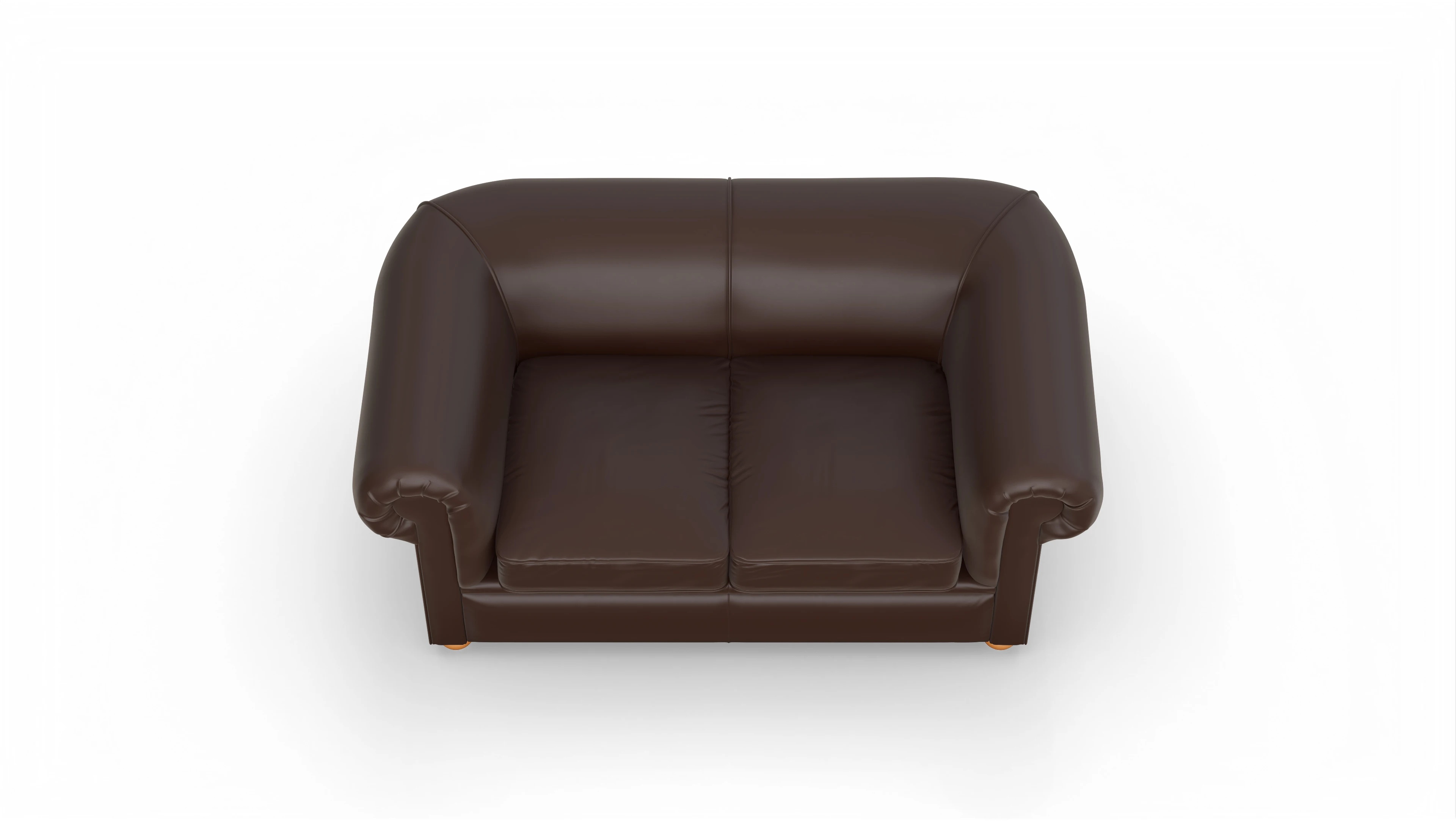 Chesterfield Couch Brendon Ansicht des Produktes Brendon 2-Sitzer in Leder braun
