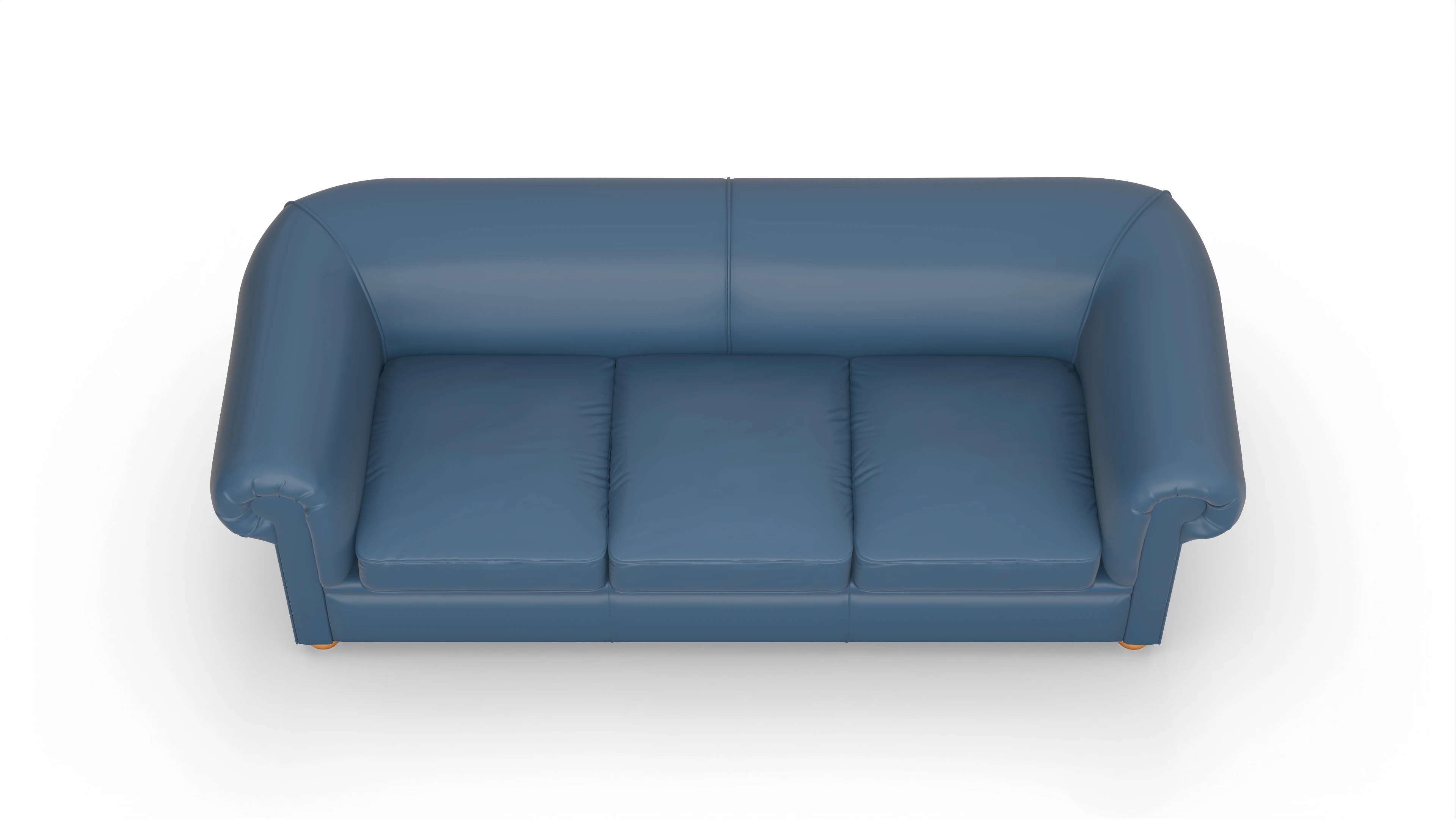 Chesterfield Couch Brendon Ansicht des Produktes Brendon 3,5-Sitzer in Leder blau