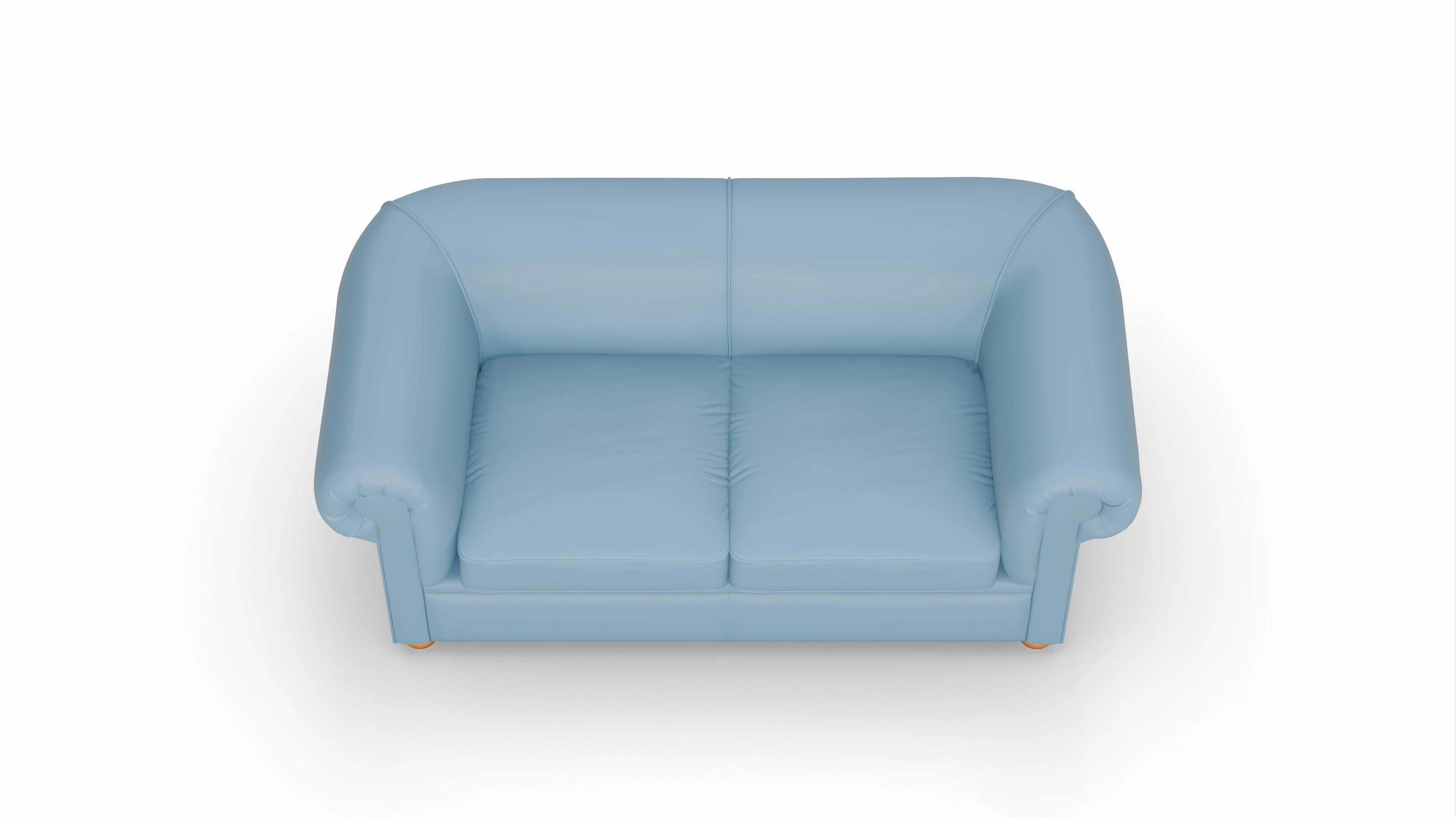Ansicht des Produktes Brendon 2,5-Sitzer in Leder blau