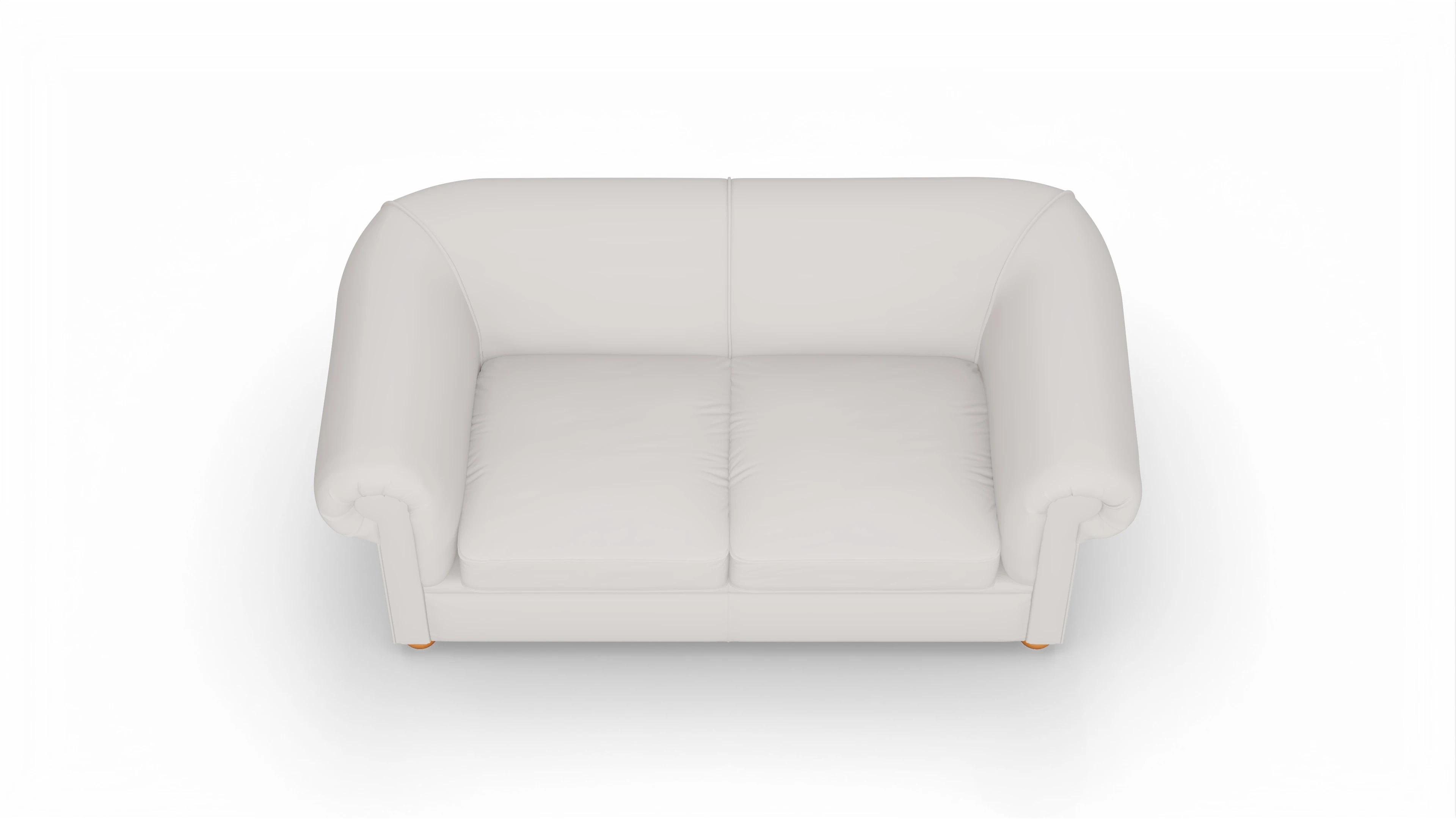 Ansicht des Produktes Brendon 2,5-Sitzer in Leder weiß