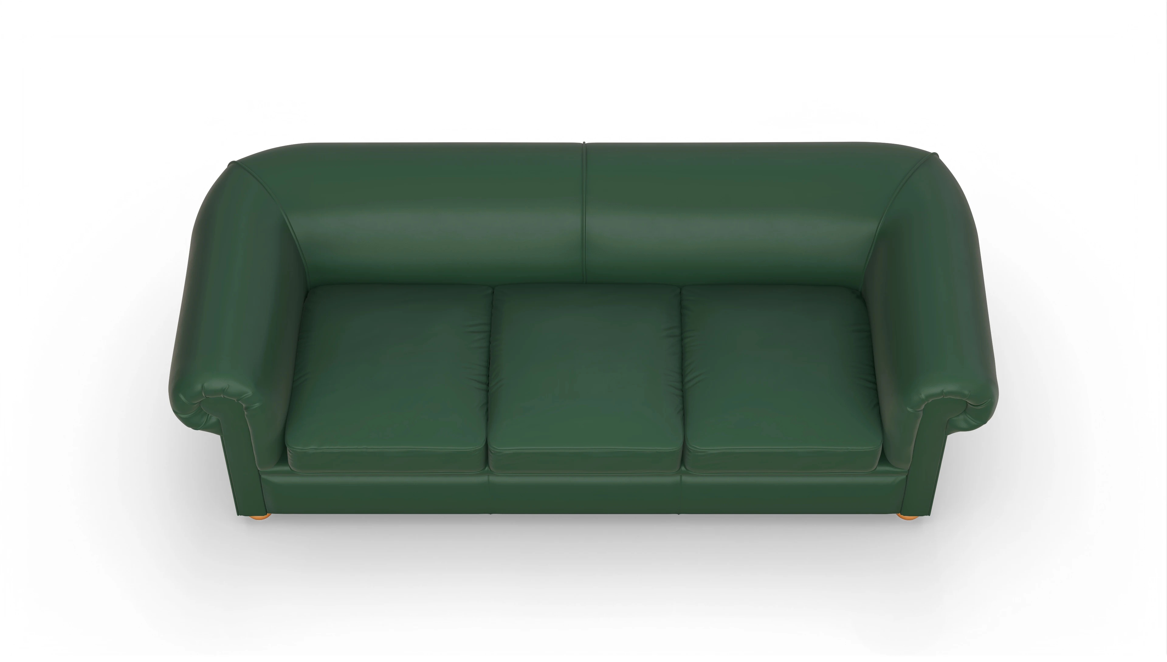 Chesterfield Couch Brendon Ansicht des Produktes Brendon 3,5-Sitzer in Leder grün