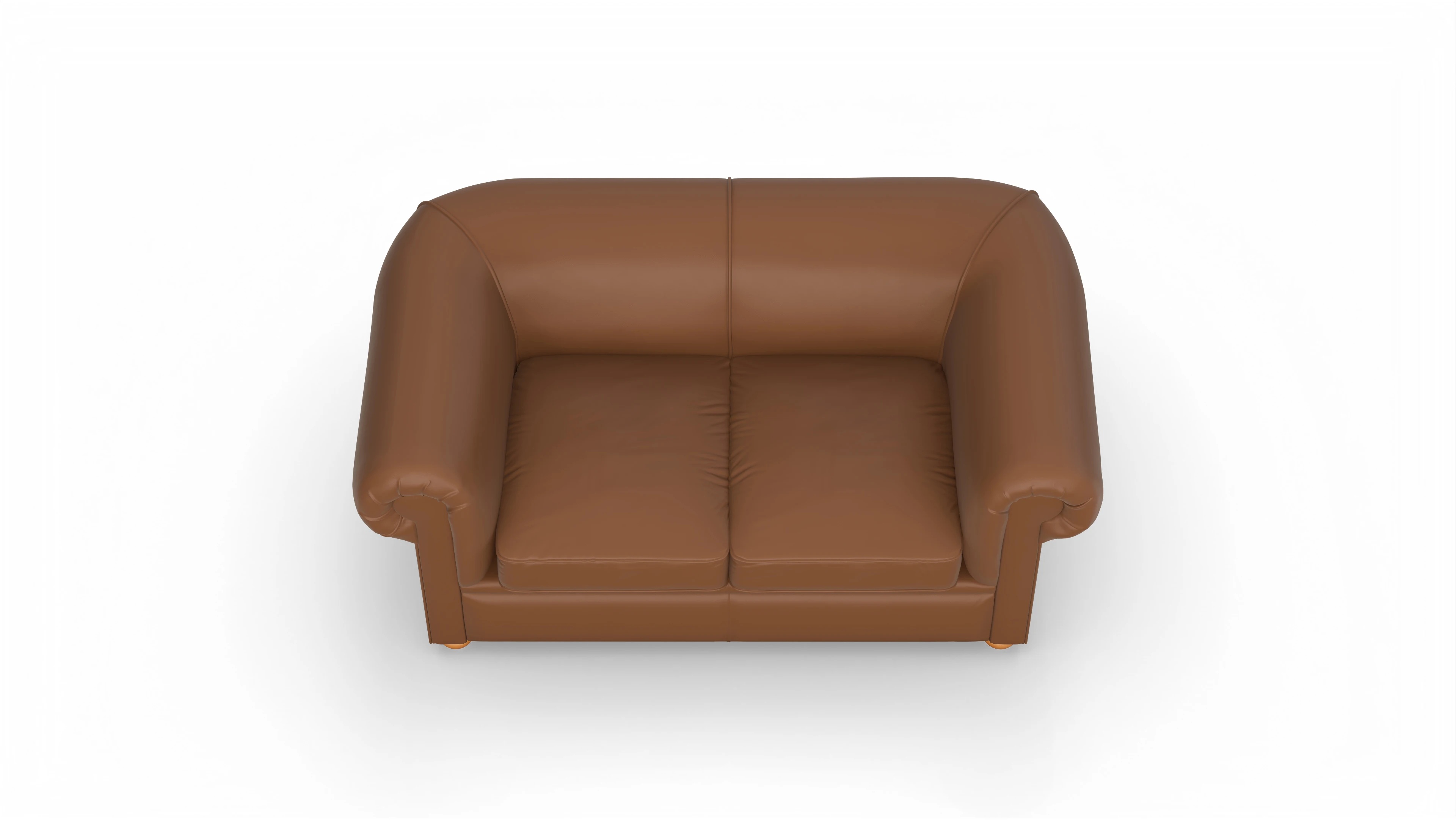 Chesterfield Couch Brendon Ansicht des Produktes Brendon 2-Sitzer in Leder braun