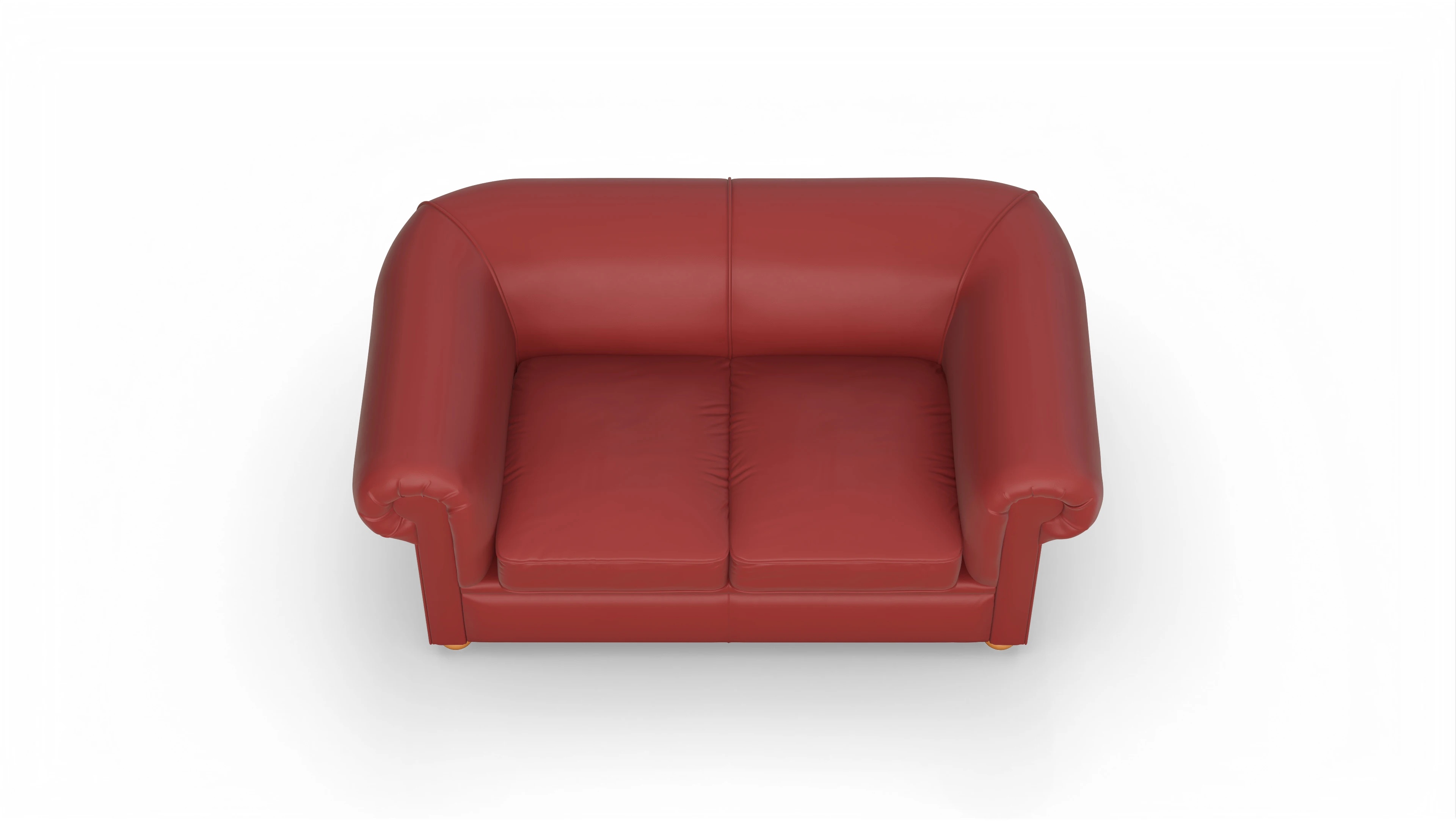 Ansicht des Produktes Brendon 2-Sitzer in Leder rot