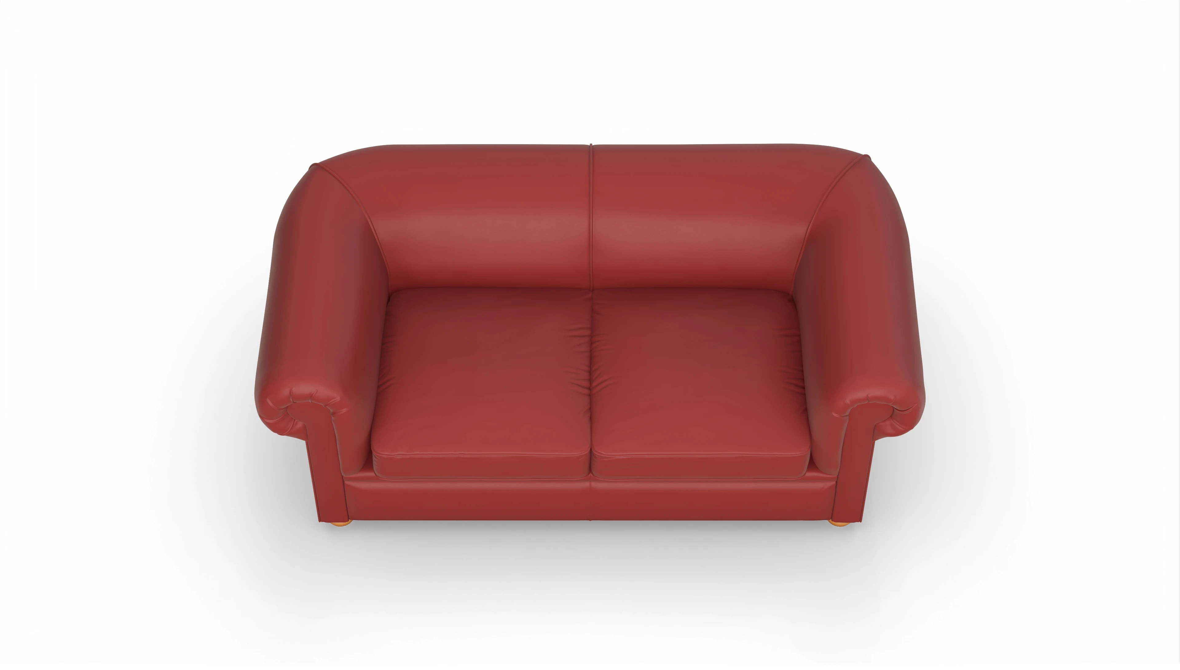 Chesterfield Couch Brendon Ansicht des Produktes Brendon 2,5-Sitzer in Leder rot