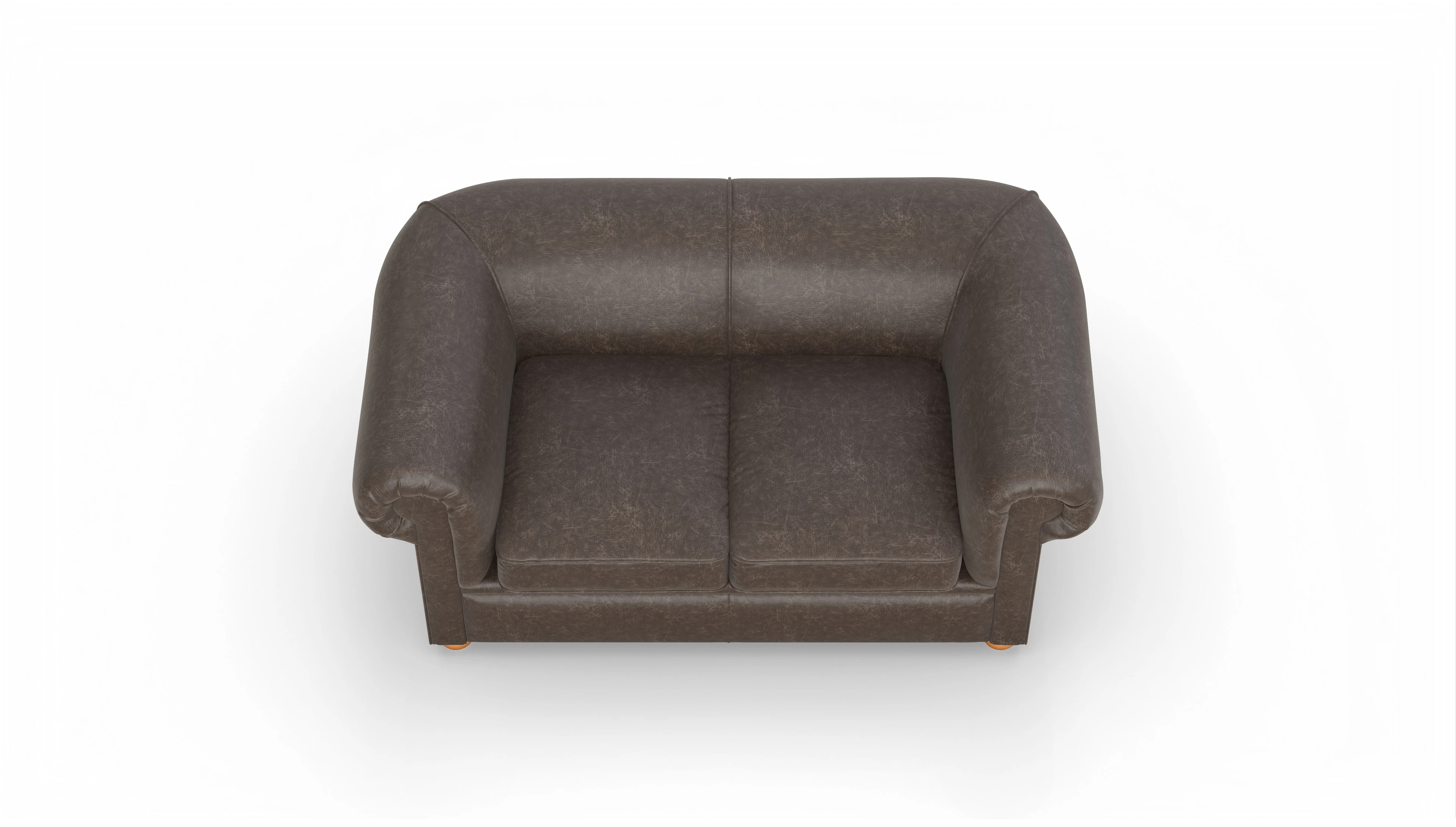 Chesterfield Couch Brendon Ansicht des Produktes Brendon 2-Sitzer in Leder braun
