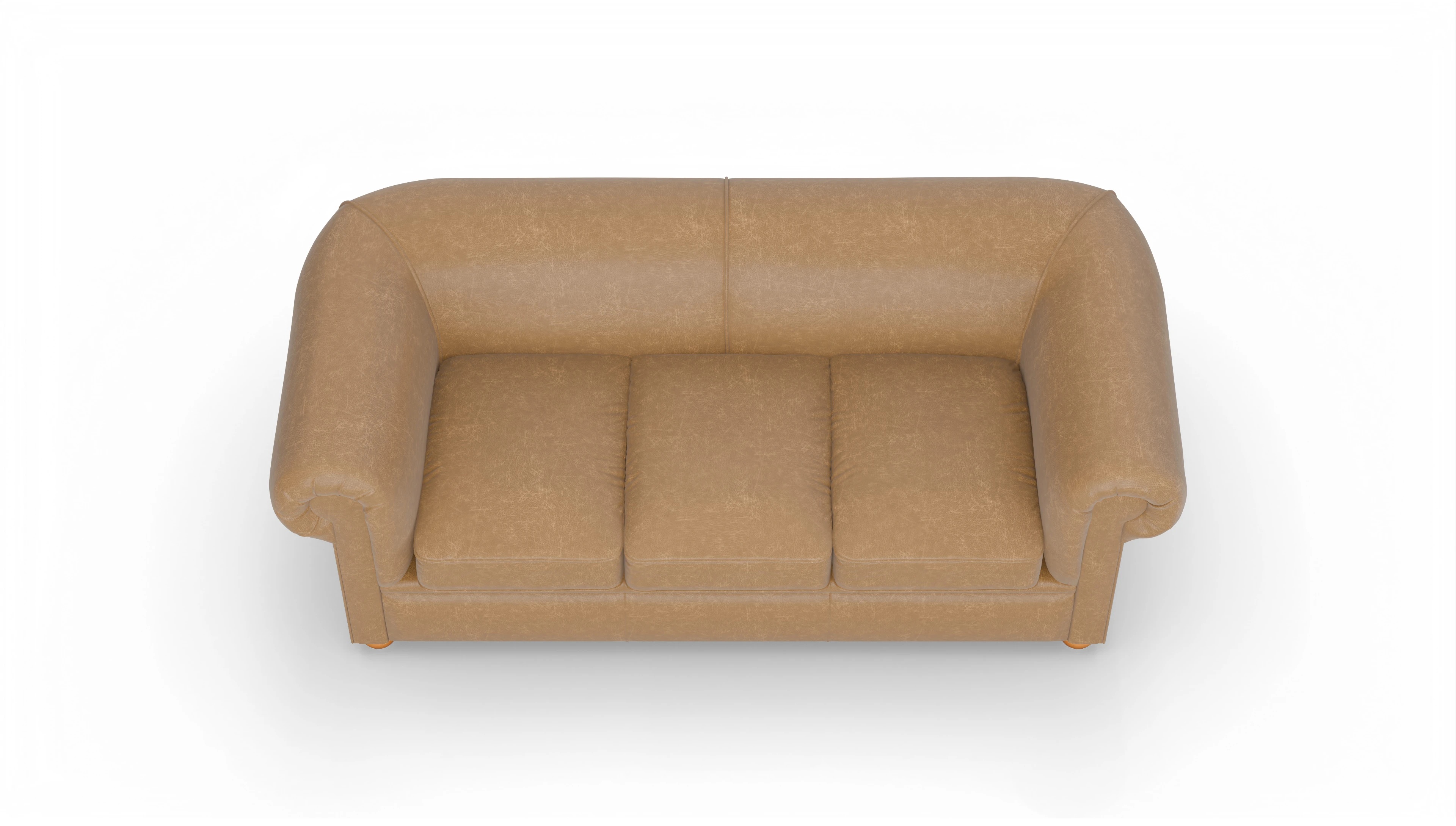 Ansicht des Produktes Brendon 3-Sitzer in Leder beige