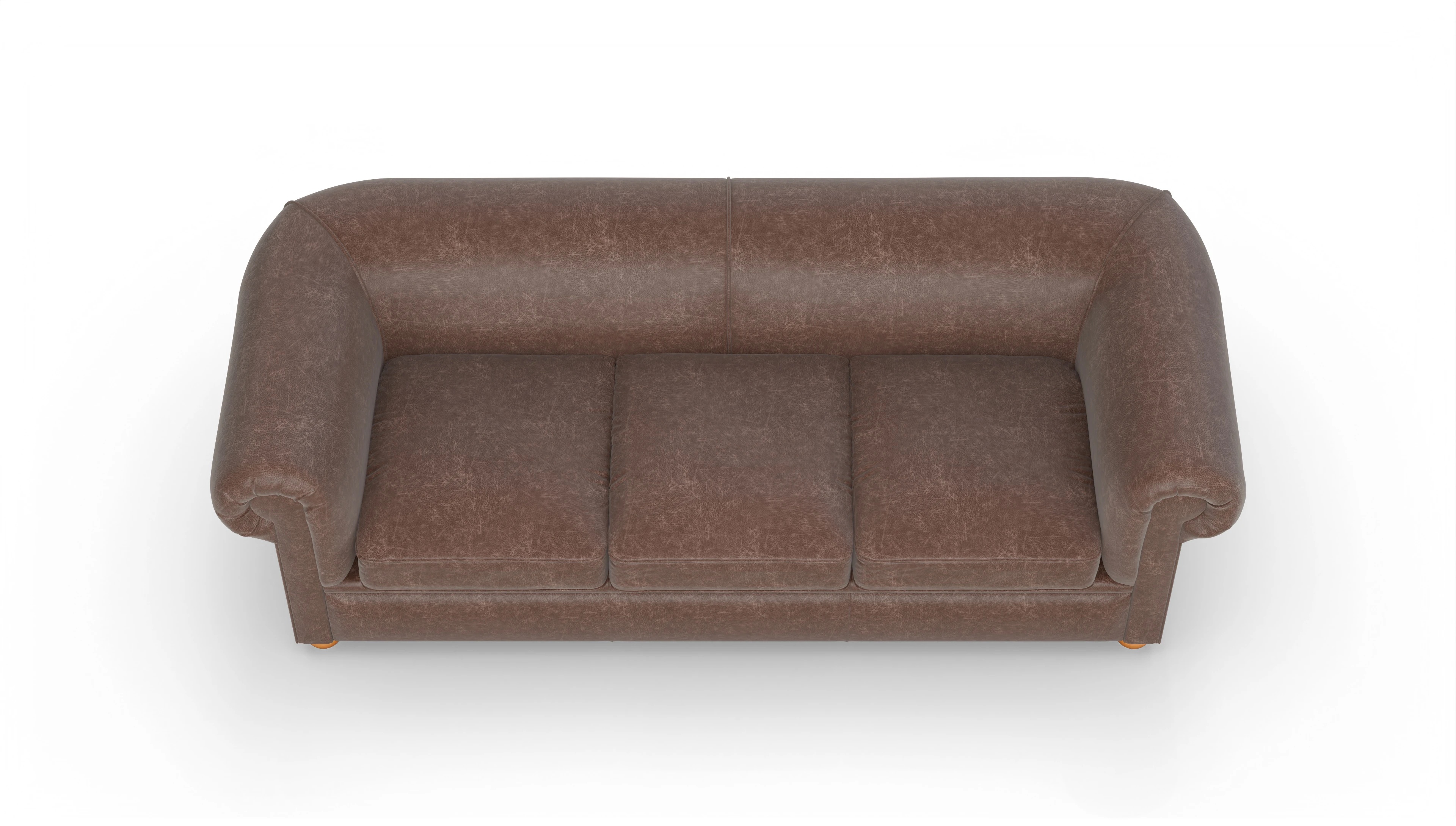 Ansicht des Produktes Brendon 3,5-Sitzer in Leder braun