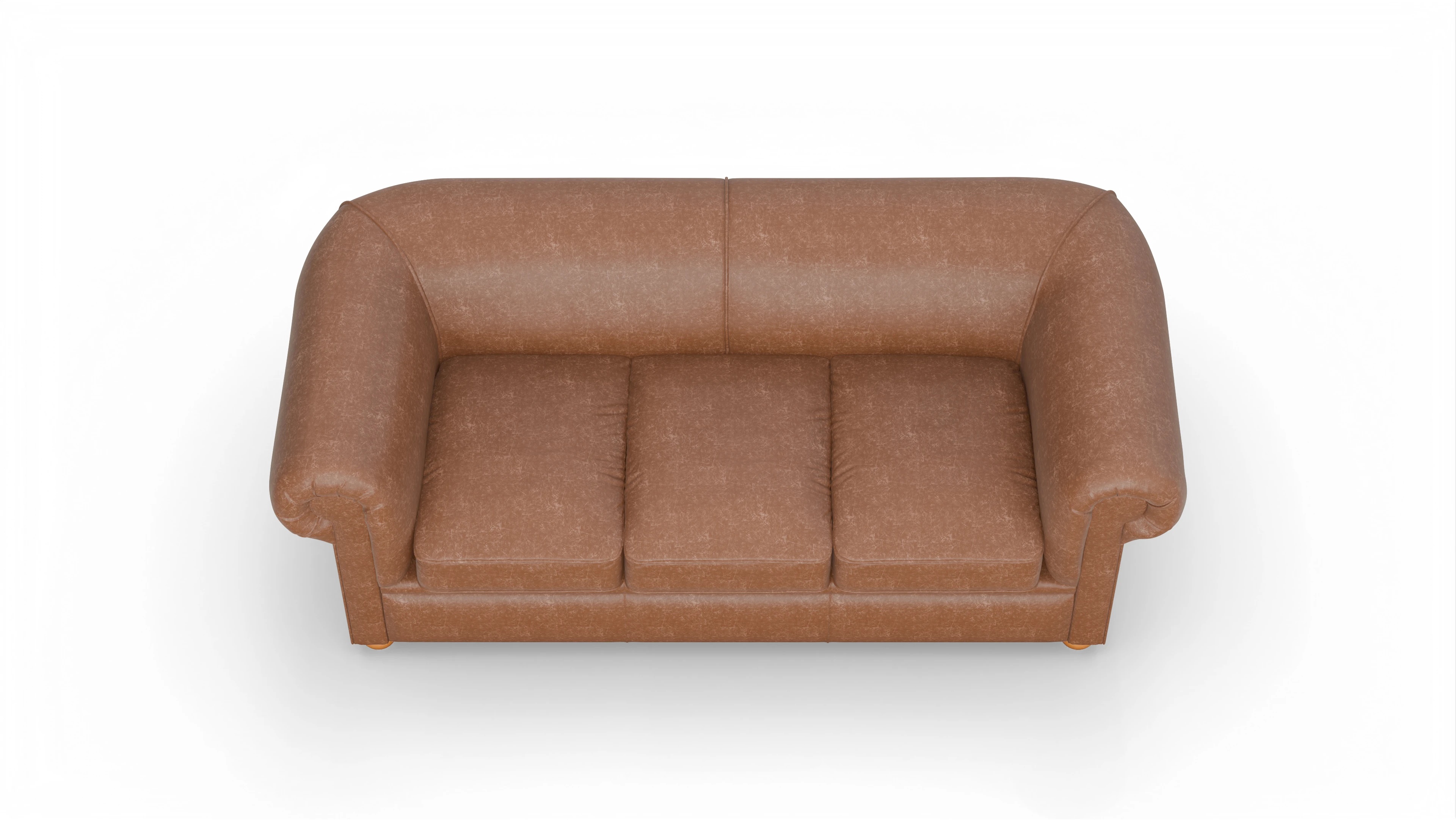 Chesterfield Couch Brendon Ansicht des Produktes Brendon 3-Sitzer in Leder braun